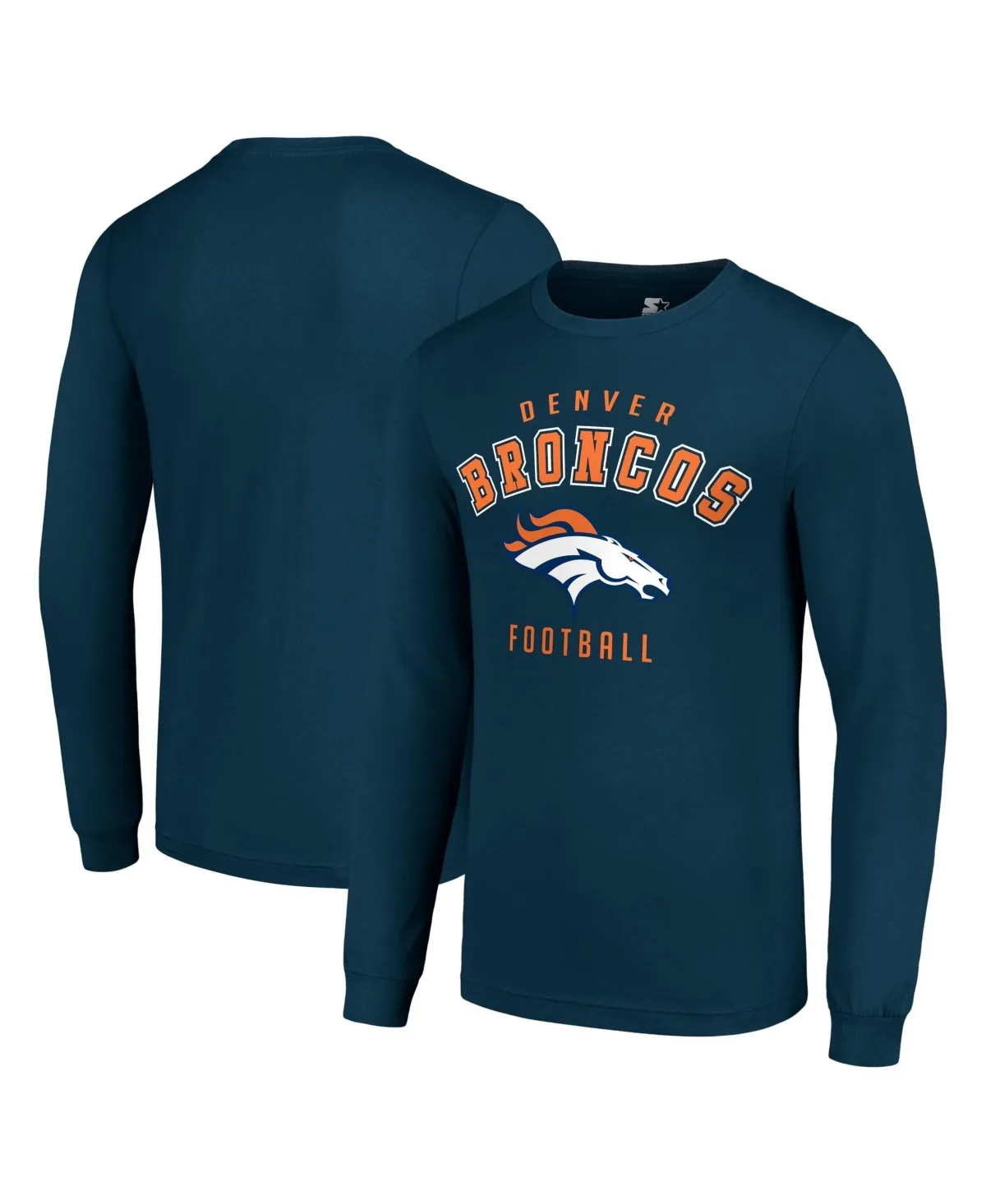 Denver Broncos Long-Sleeve Crewneck T-Shirt by Starter