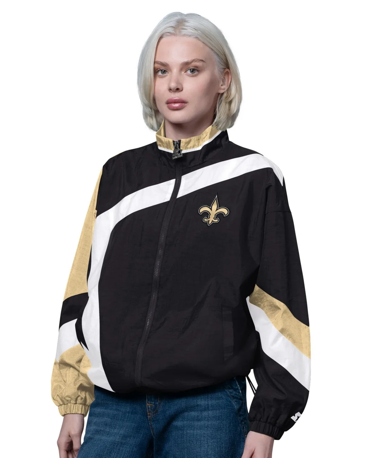 New Orleans Saints 1st Quarter Vintage Full-Zip Windbreaker by Starter