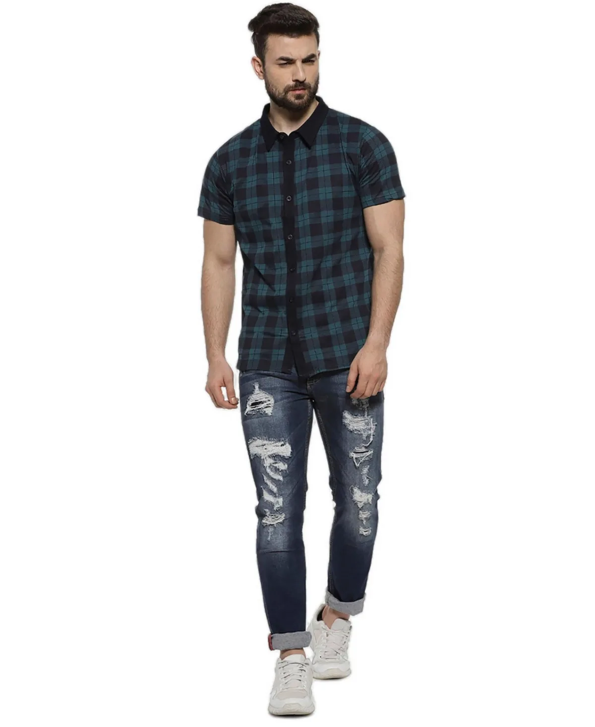 Checks Half Sleeve Casual Shirts by Campus Sutra