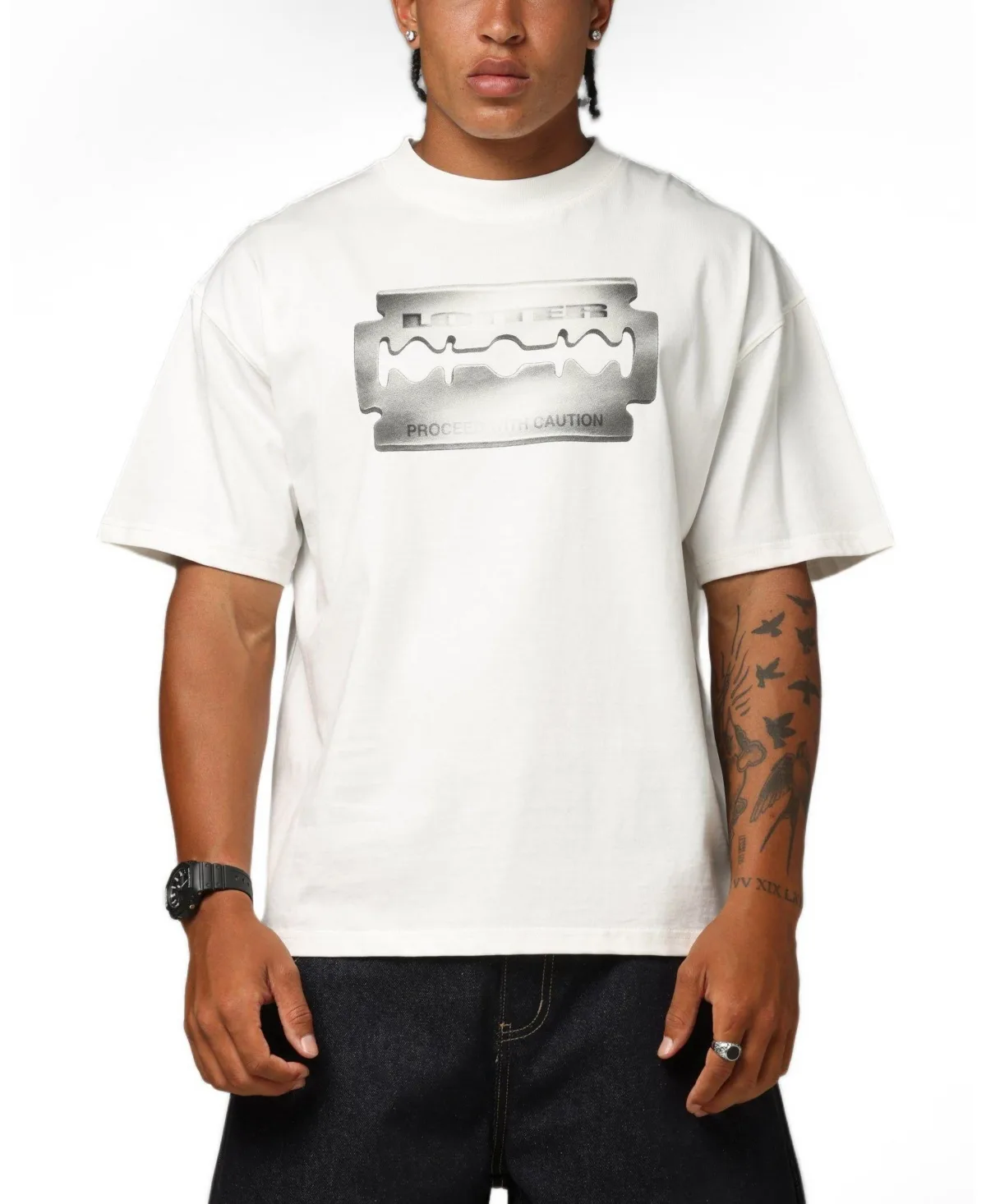 Blade Graphic Oversized T-Shirt by Loiter