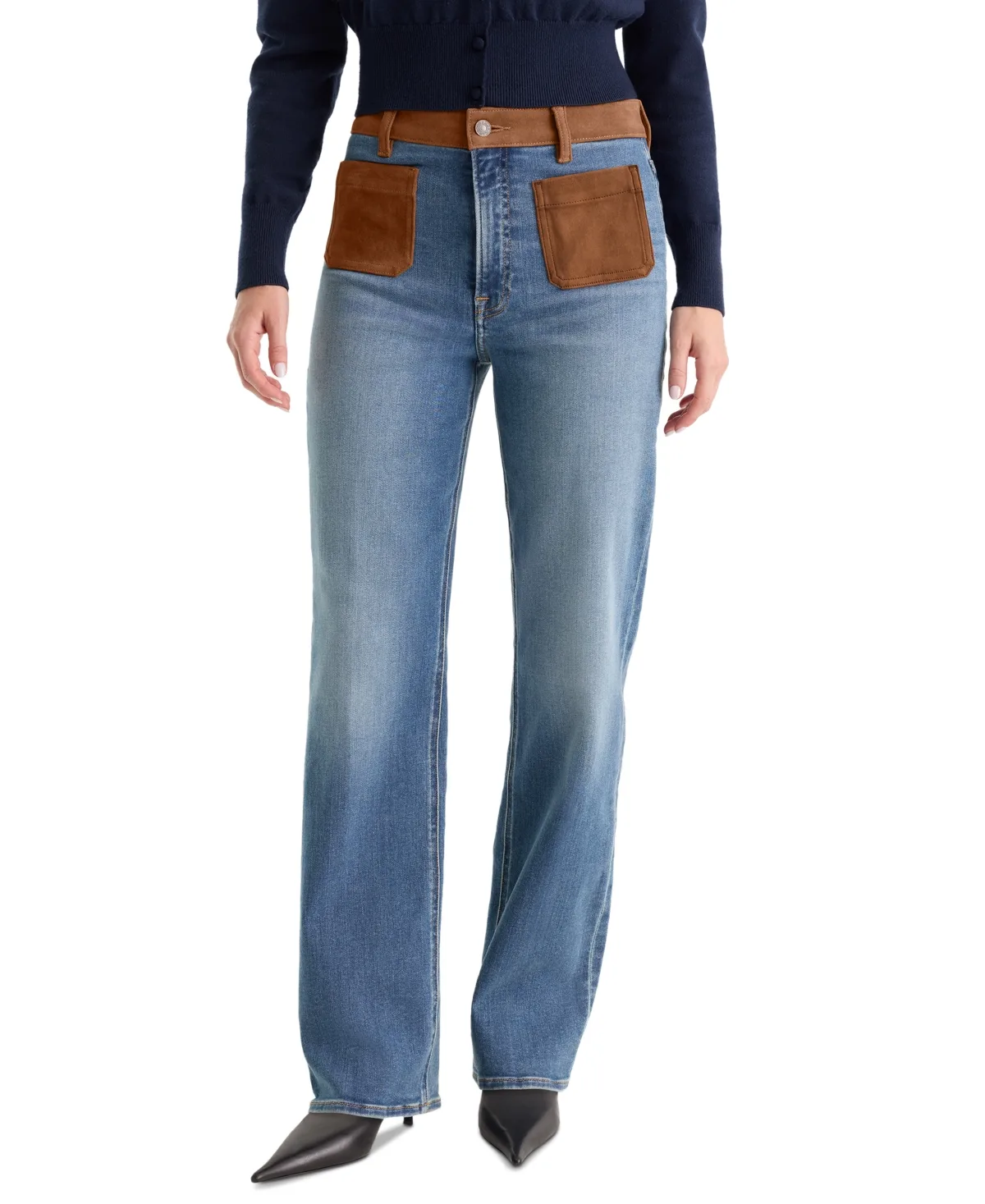 High-Rise Straight-Leg Pants by GOOD AMERICAN