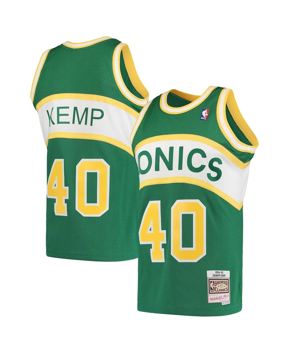 Shawn Kemp Seattle SuperSonics 1994/95 Hardwood Classics Swingman Jersey by Mitchell & Ness