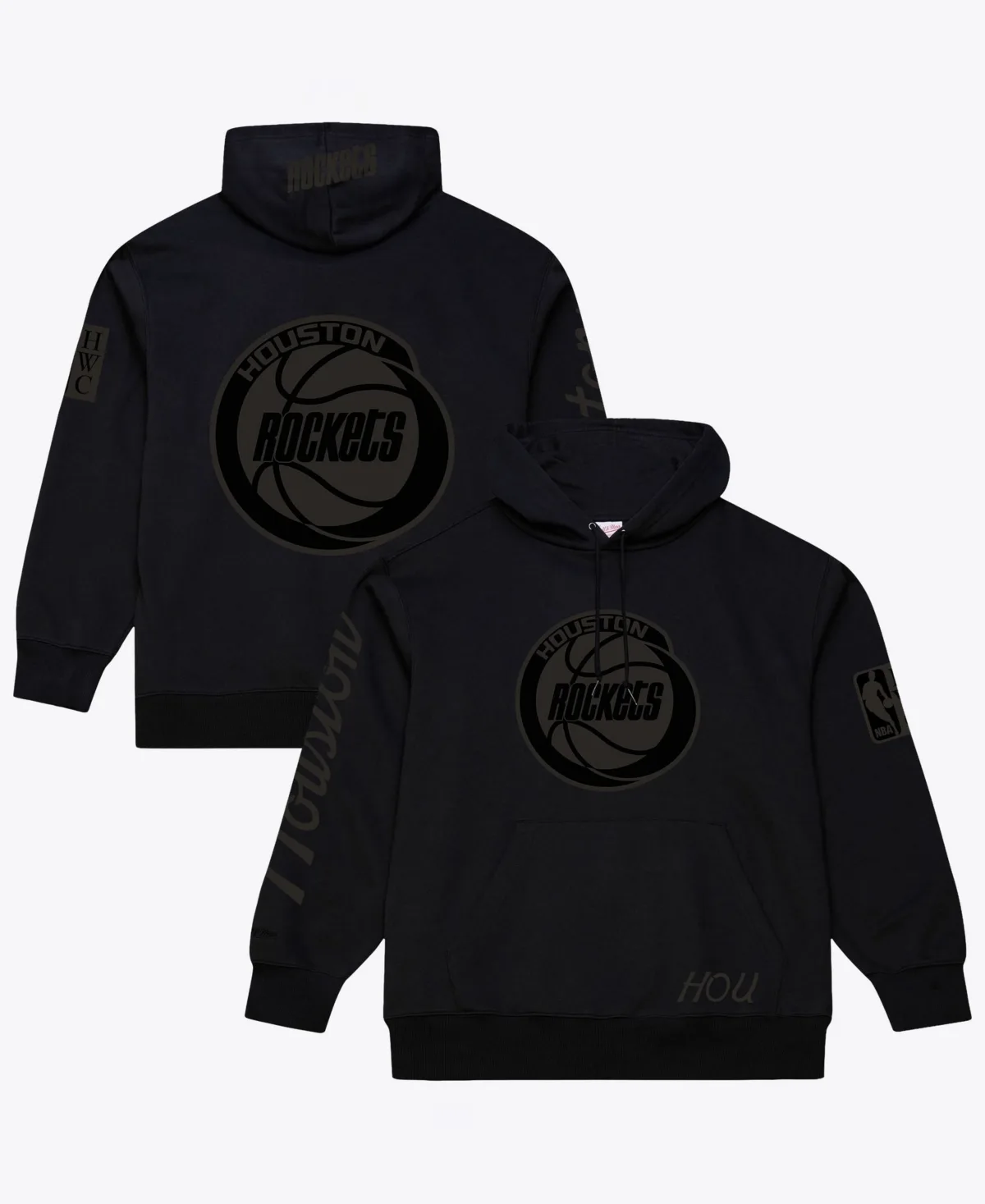 Houston Rockets Phantom Embroidered Fleece Hoodie by Mitchell & Ness