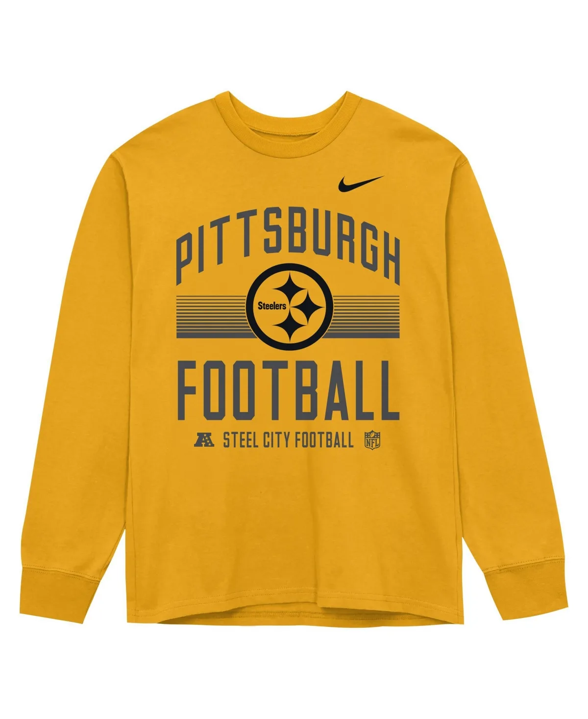 Pittsburgh Steelers Long-Sleeve Crewneck T-Shirt by Nike
