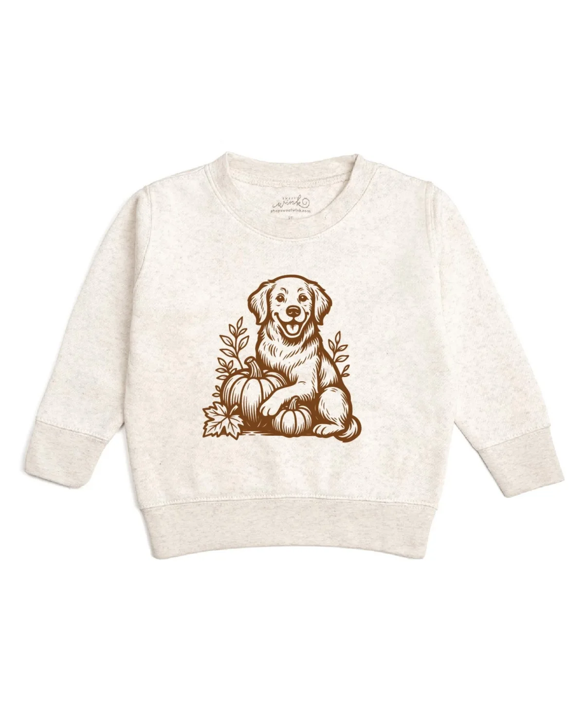 Golden Retriever Harvest Crewneck Long-Sleeve Sweatshirt by Sweet Wink