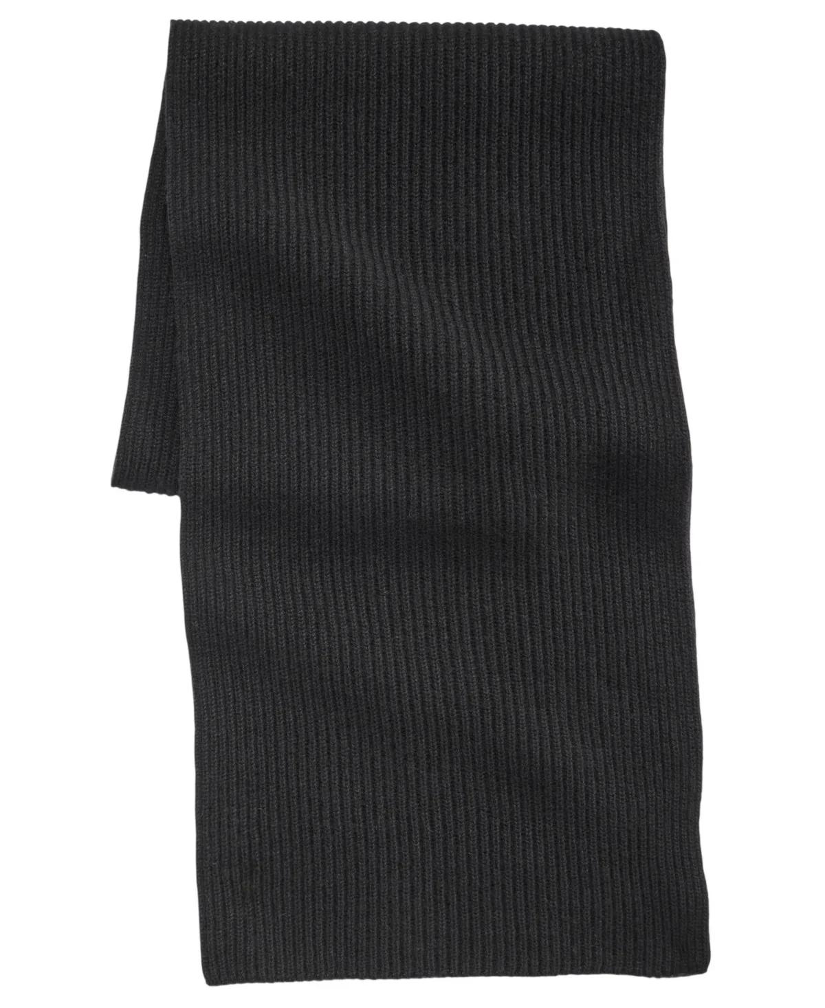 Cashmere Ribbed-Knit Straight-Line Scarf, 63L x 11.5W