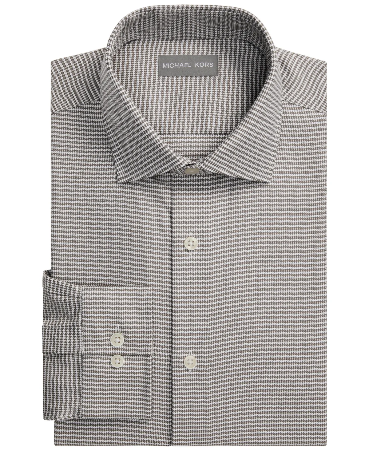 Passport Ultra Stretch Gingham Check Spread-Collar Dress Shirt by MICHAEL Michael Kors