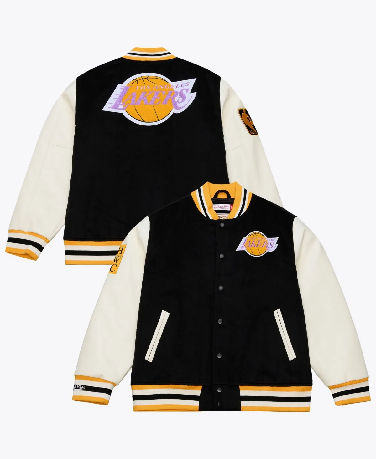 Los Angeles Lakers Off Day Full-Snap Retro Varsity Jacket by Mitchell & Ness