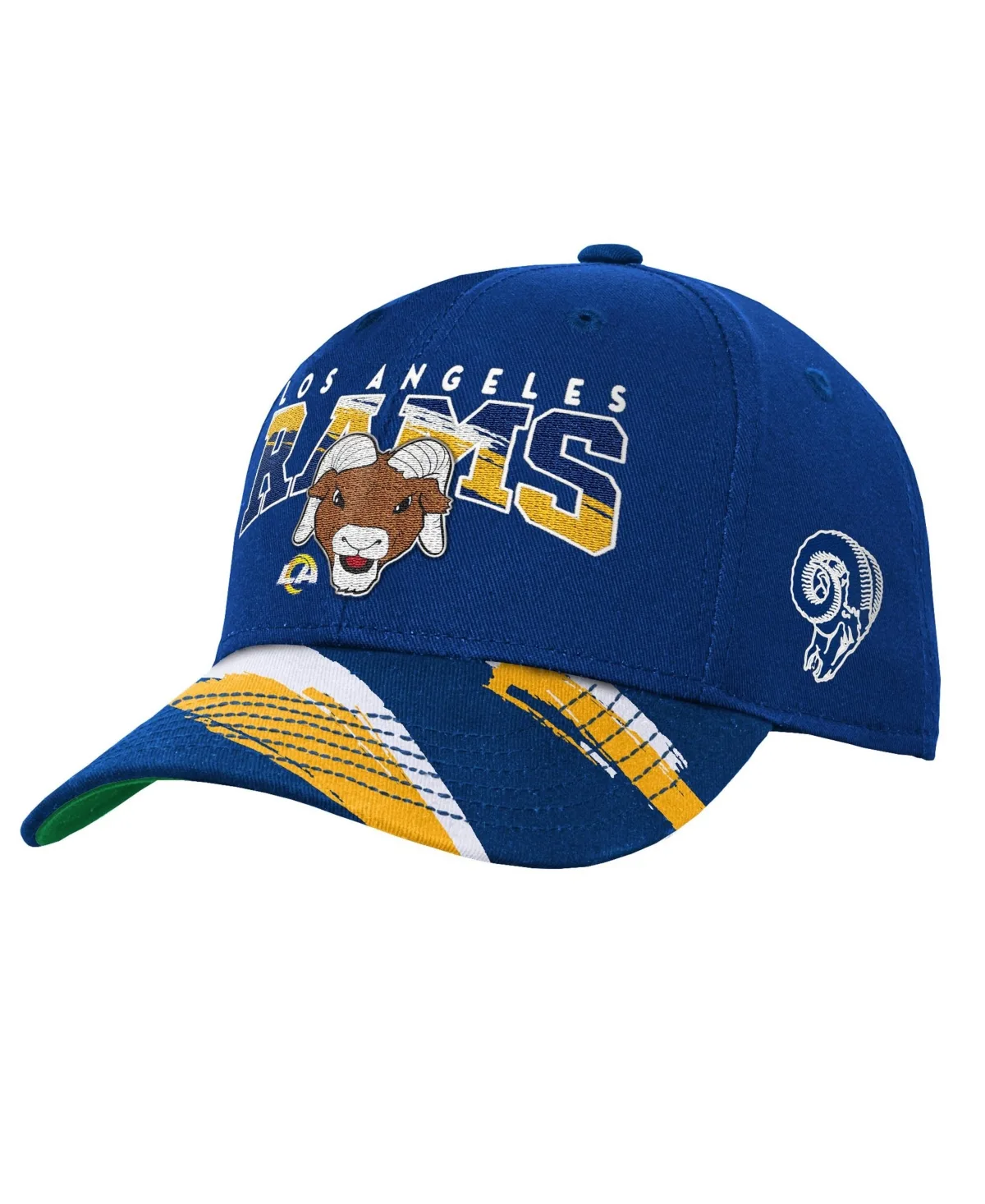 Los Angeles Rams Big Head Pro Crown Snapback Hat by Mitchell & Ness