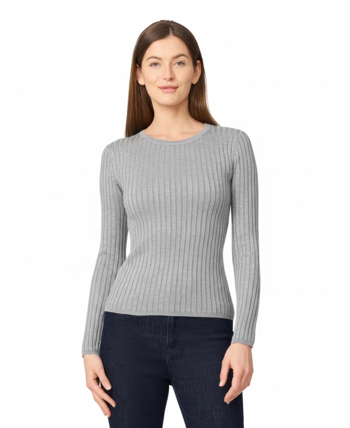 Melissa Paige Crewneck Ribbed-Knit Sweater by PAIGE