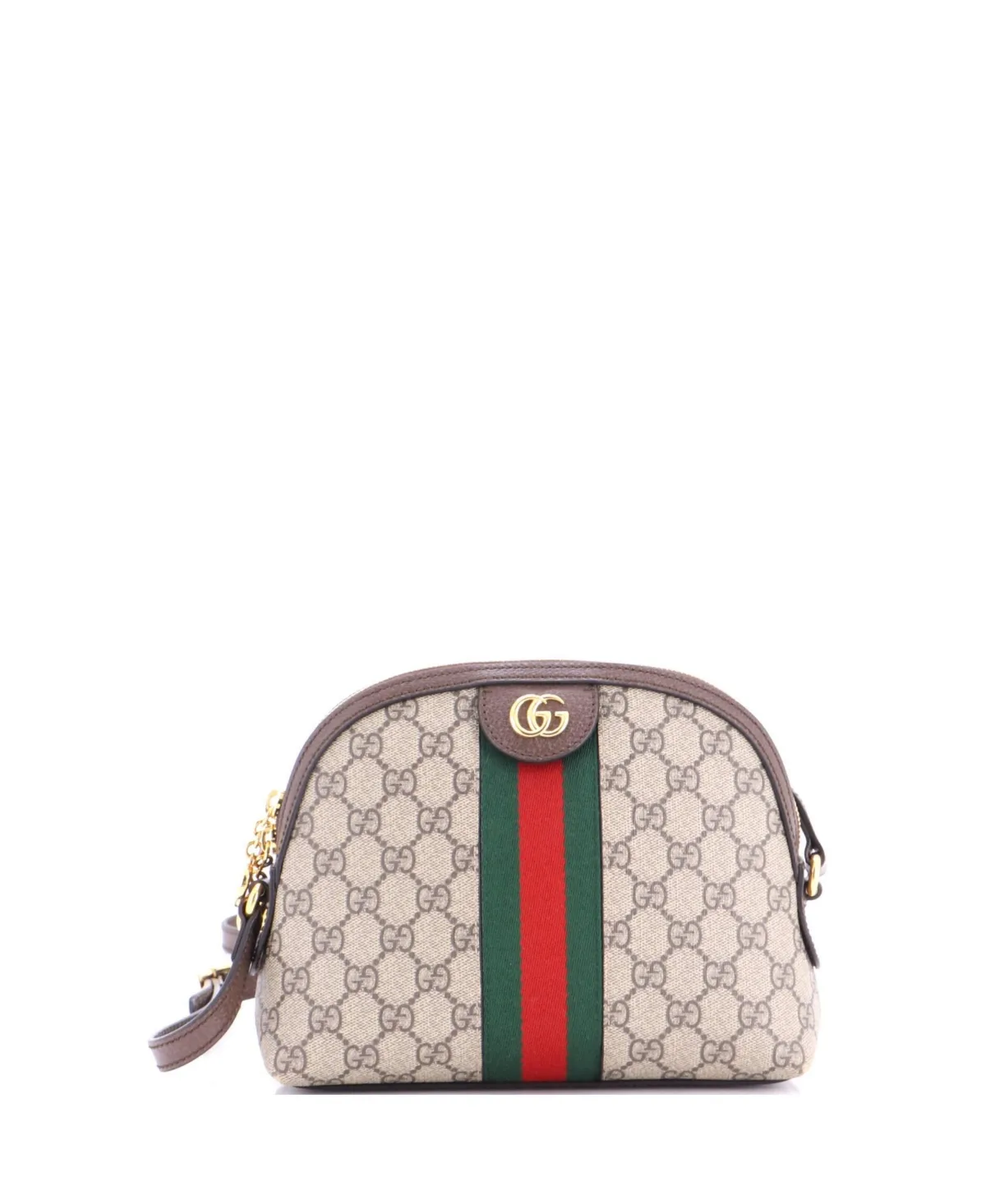 Pre-Owned Gucci Small Ophidia Dome Shoulder Bag GG Coated Canvas by Gucci