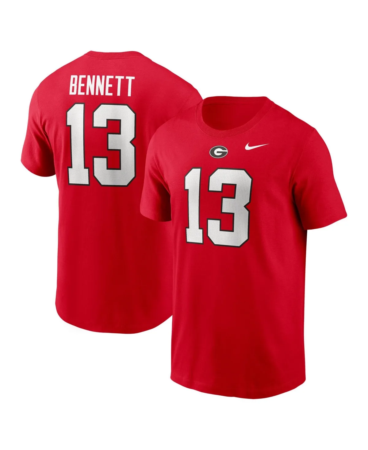 Stetson Bennett Red Georgia Bulldogs Name Number T-Shirt by Nike