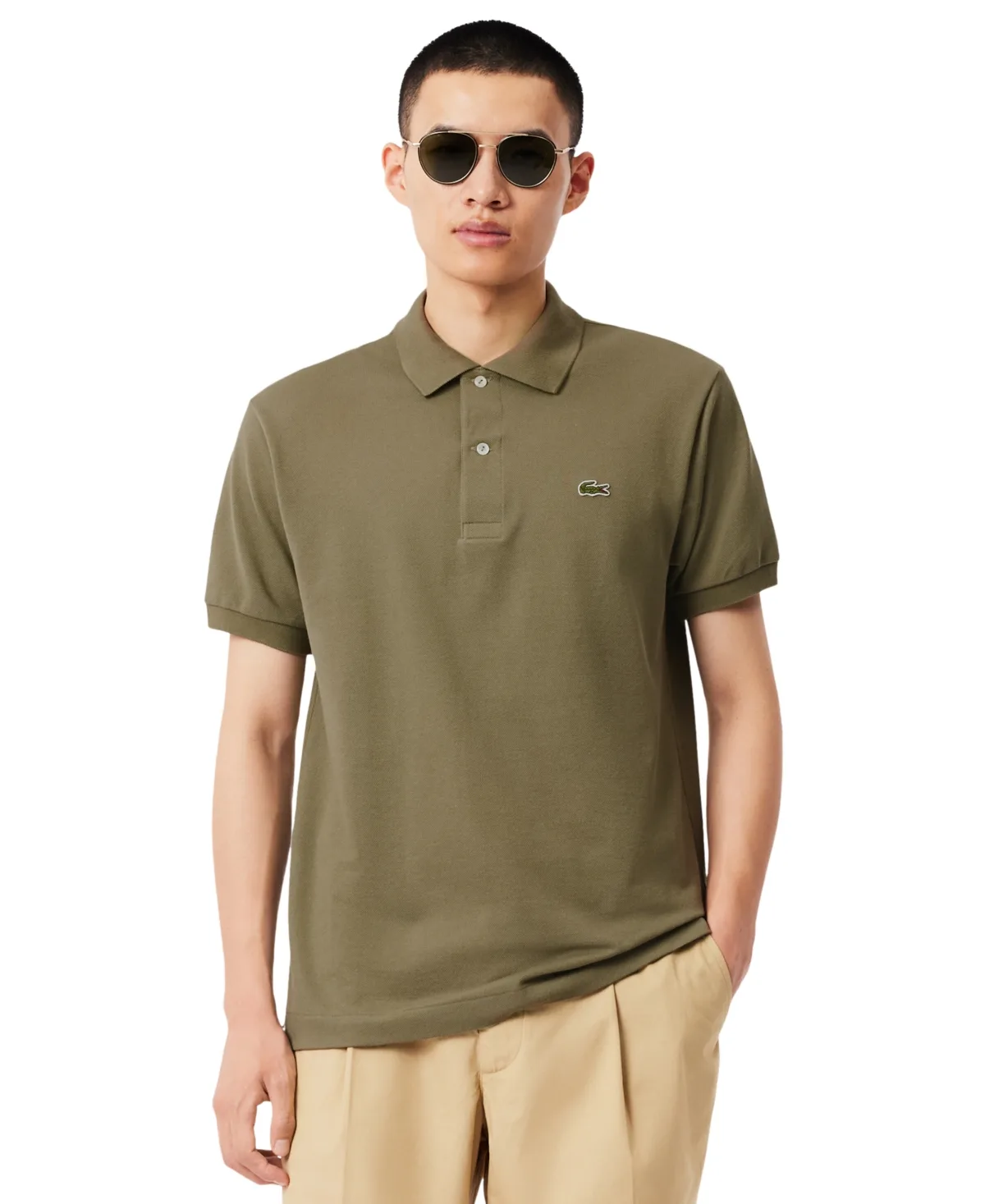 L.12.12 Classic-Fit Petit Pique Short-Sleeve Polo Shirt