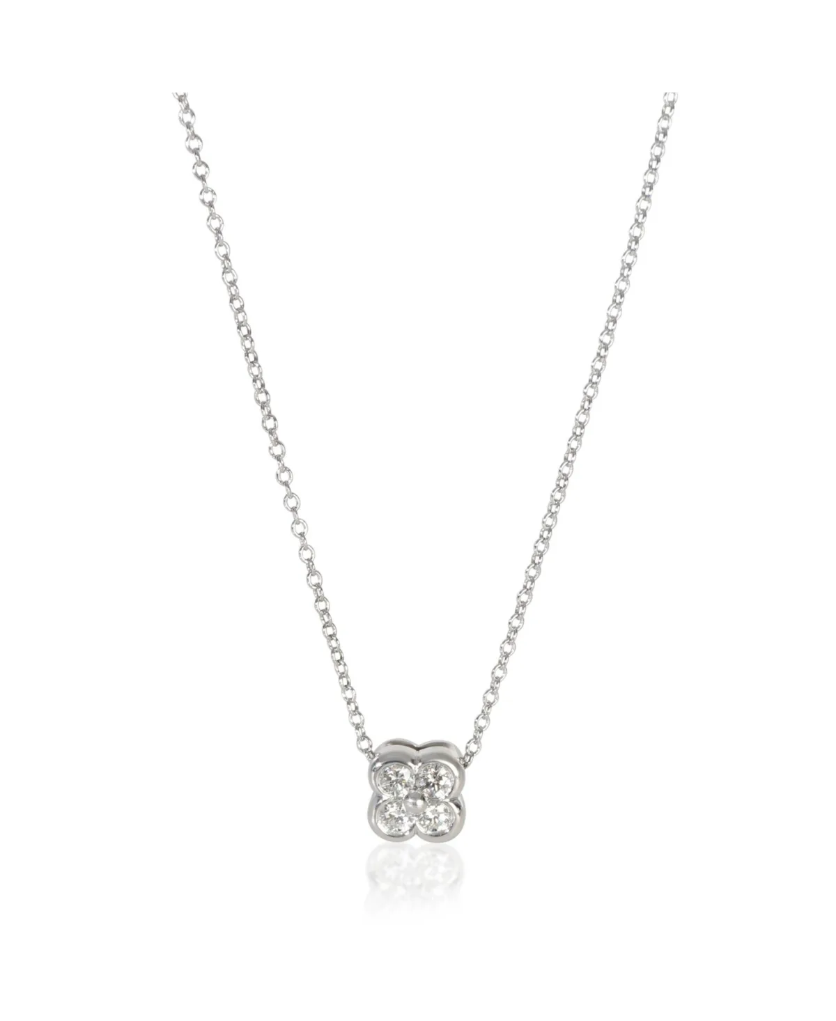 Pre-Owned Tiffany & Co Sterling Silver Diamond Lace Pendant by Tiffany & Co.