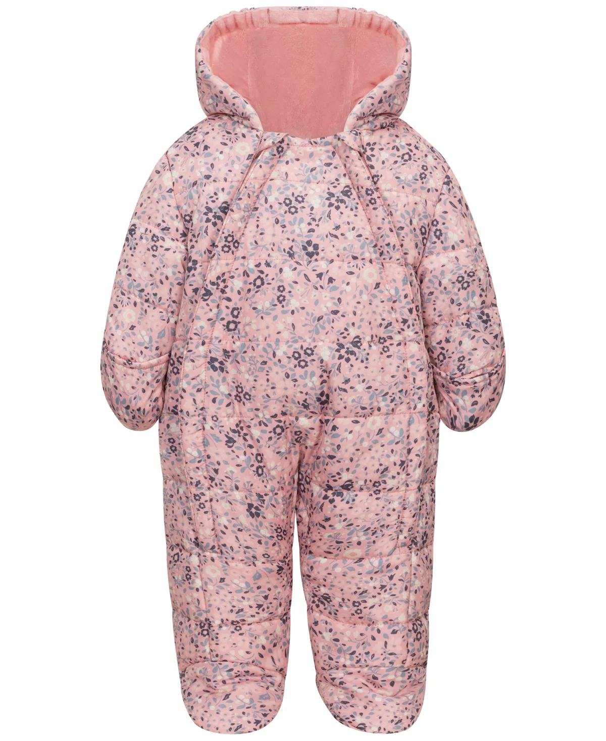 Floral-Print Double-Zip Hooded One-Piece Snowsuit by S Rothschild & Co