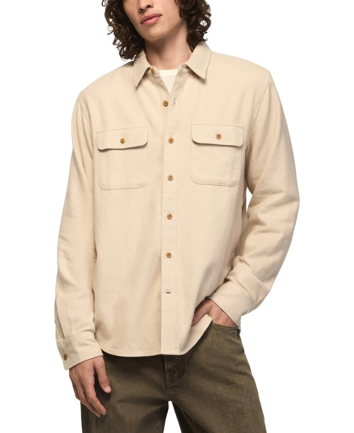 Cloud Soft Humboldt Flannel Long-Sleeve Spread Collar Shirt by Lucky Brand