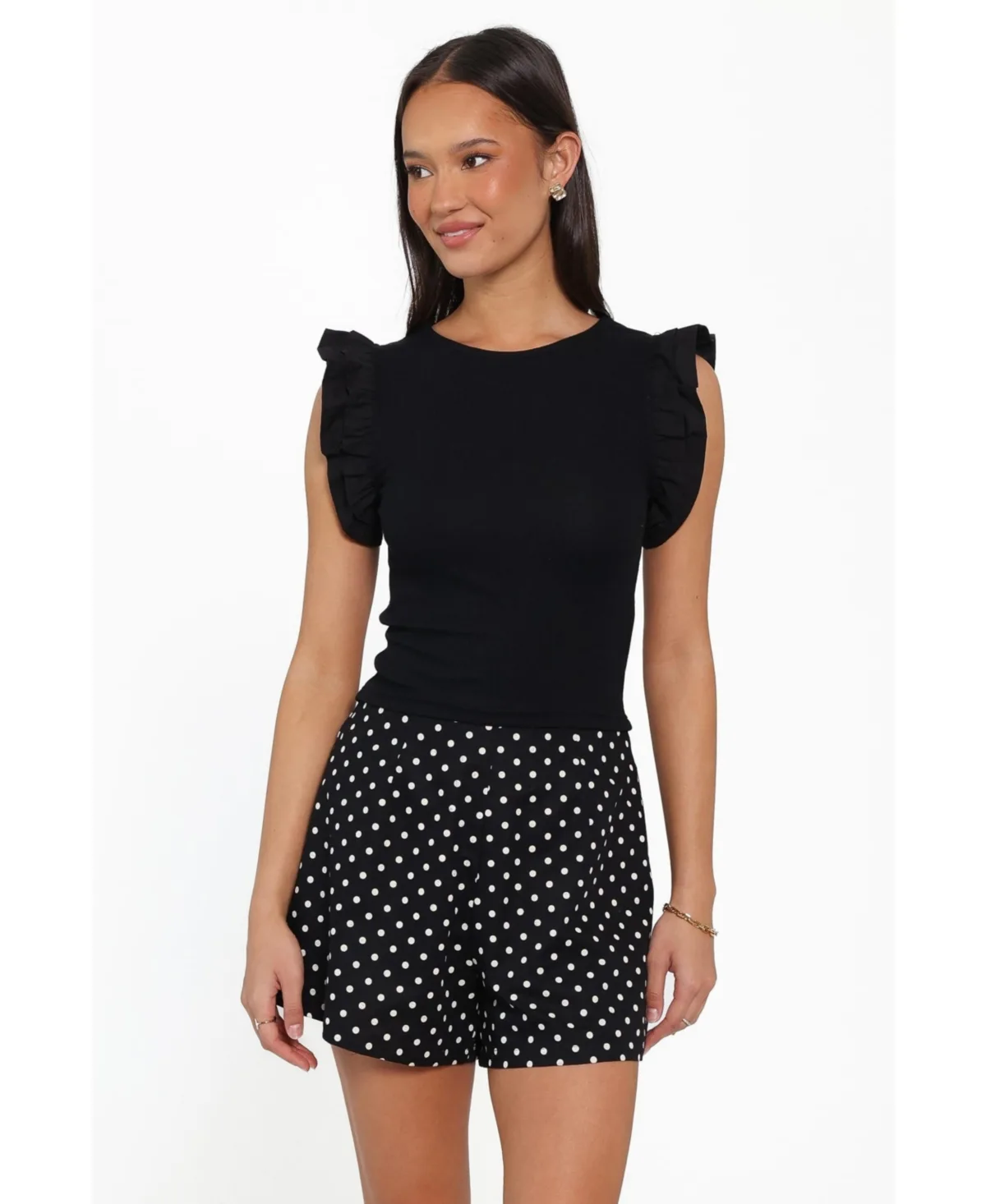 Kathleen Ruffled Knit Top by Petal & Pup