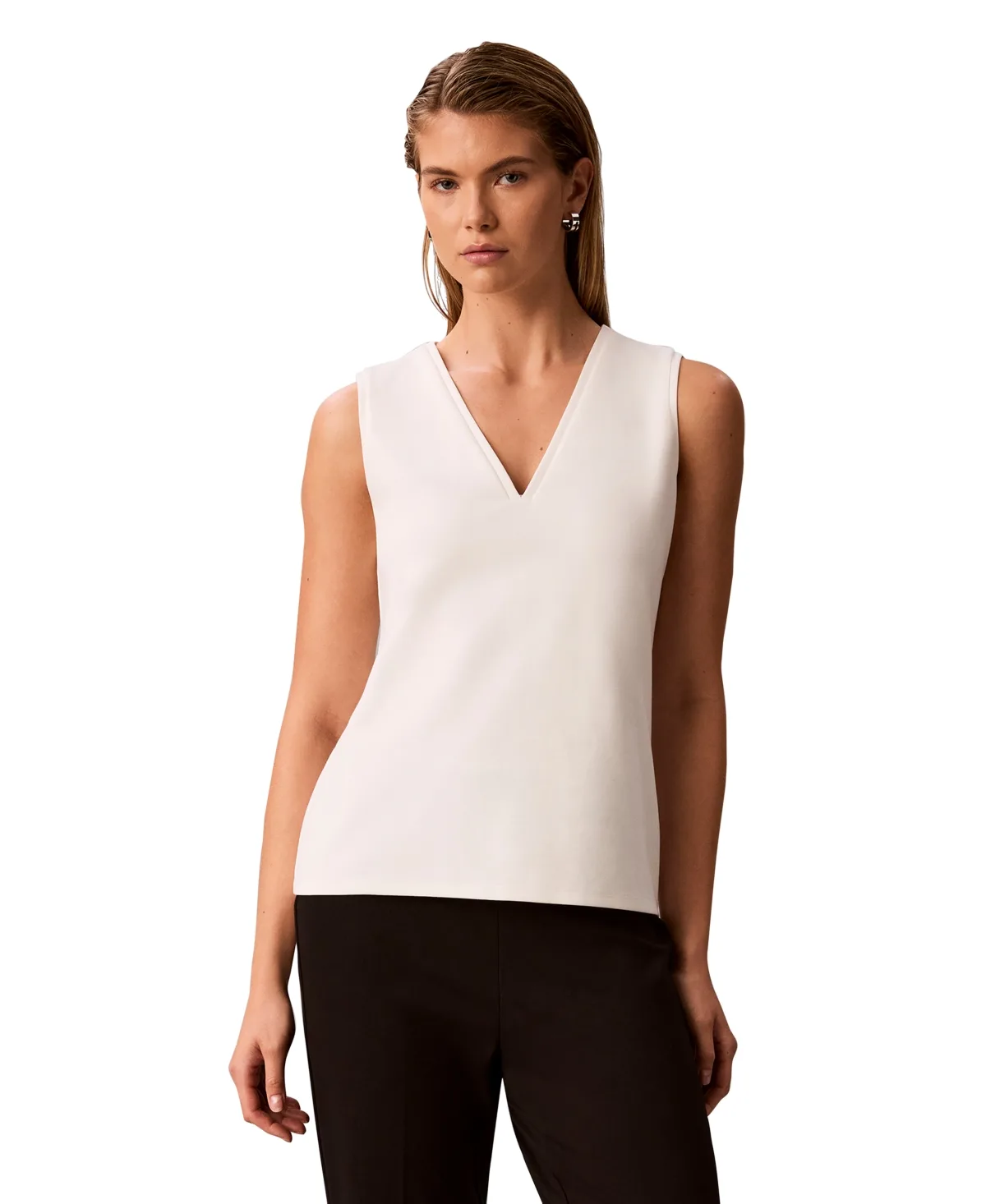 V-Neck Sleeveless Top by Calvin Klein
