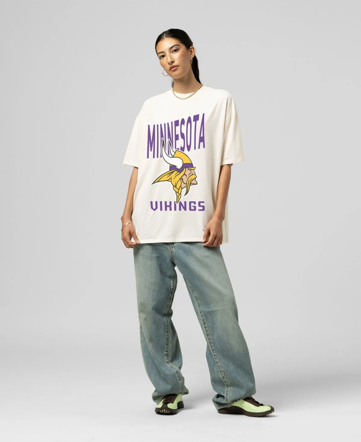 Logo Rise Minnesota Vikings Graphic Boyfriend T-Shirt
