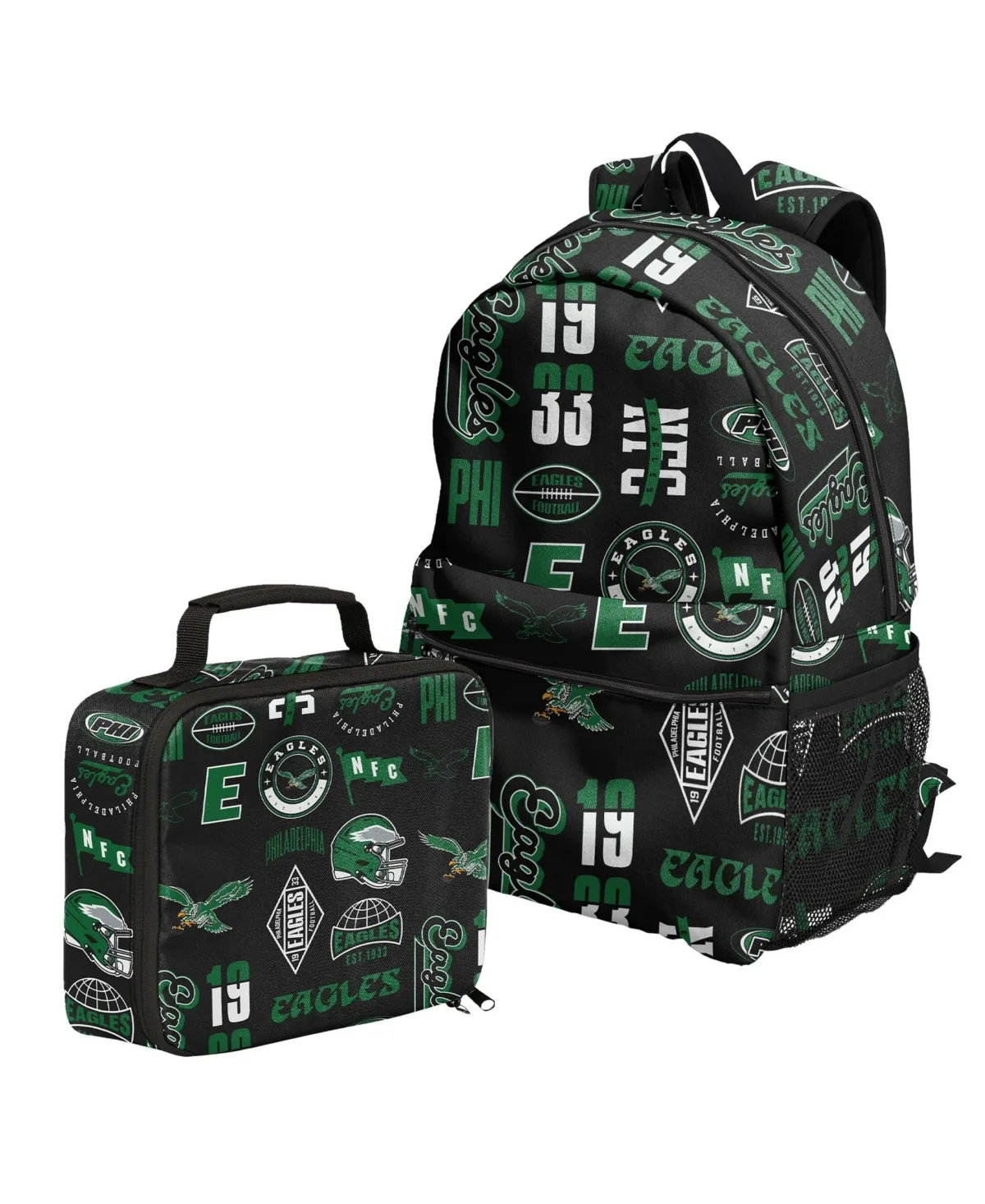 Philadelphia Eagles Laptop Sleeve Backpack and Lunchbox Set, 2-Piece Set by Outerstuff