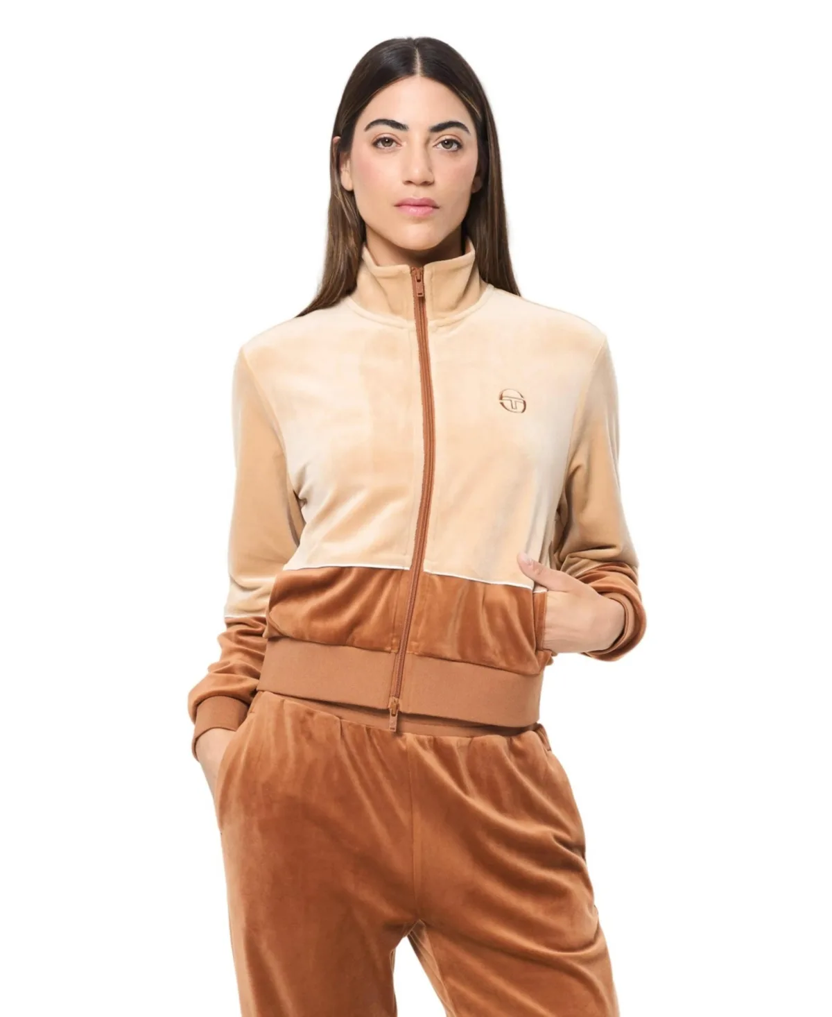 Lina Velour Track Jacket by Sergio Tacchini