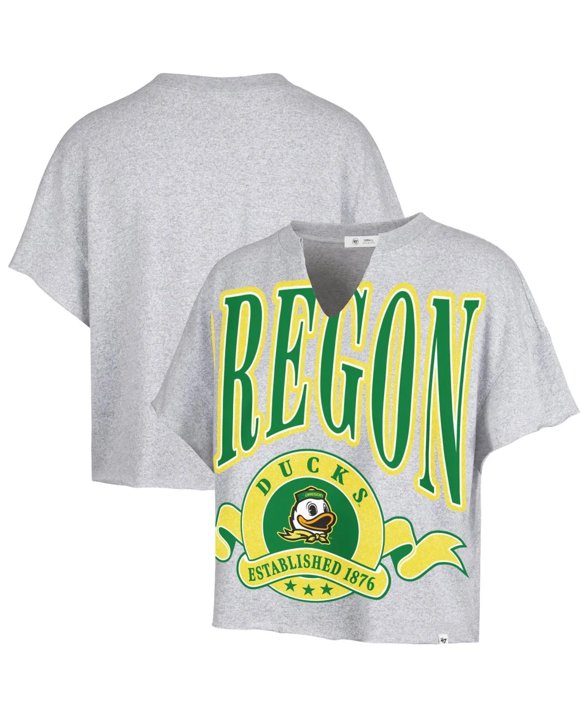 Oregon Ducks Banners Out Oversized Notch-Neck T-Shirt by 47 Brand