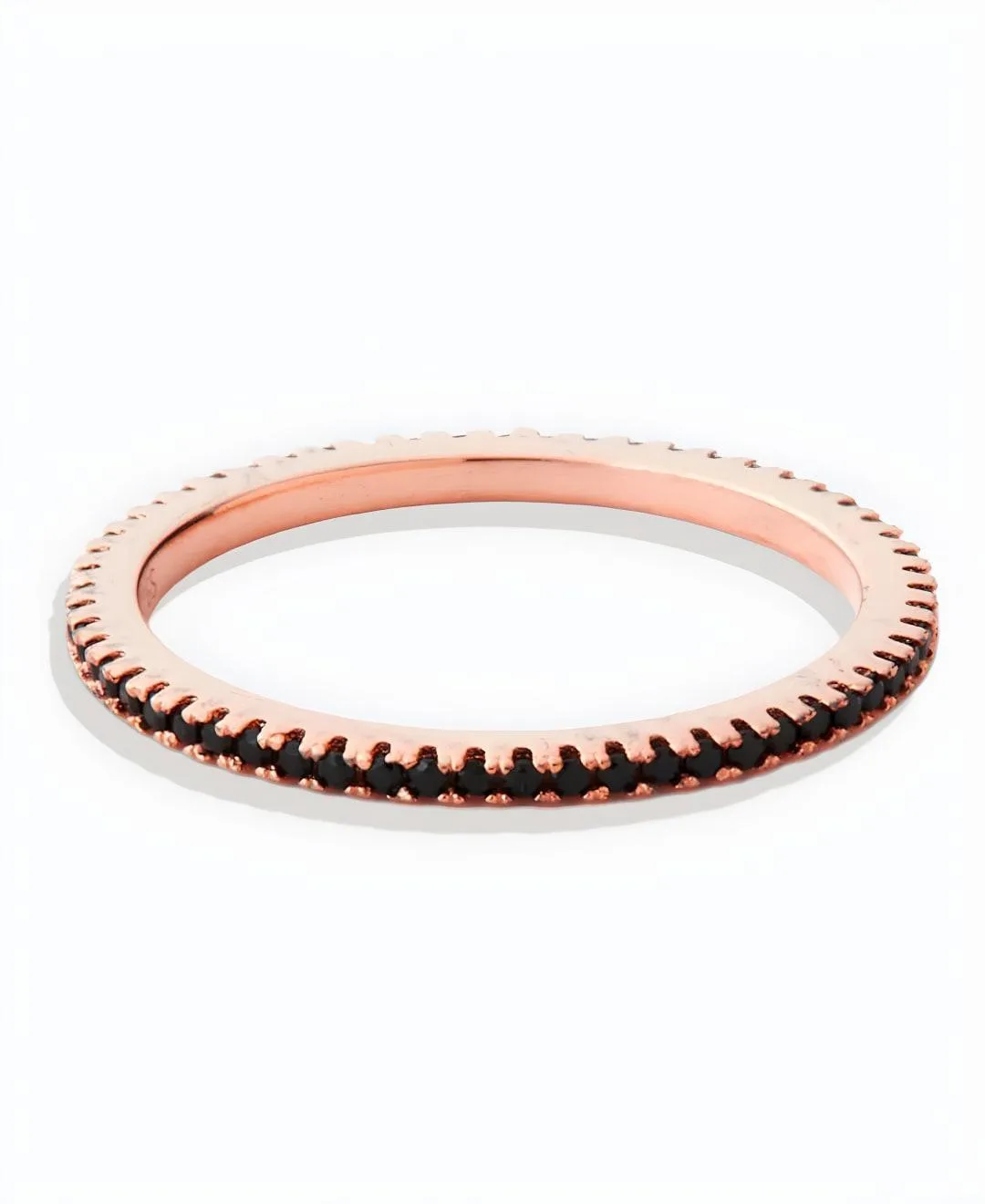 Cubic Zirconia Eternity Ring - 18k Rose Gold Over Sterling Silver by Mint & Lily