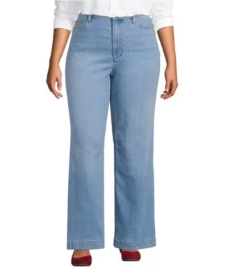 Recover High Rise Wide Leg Jeans by Lands' End
