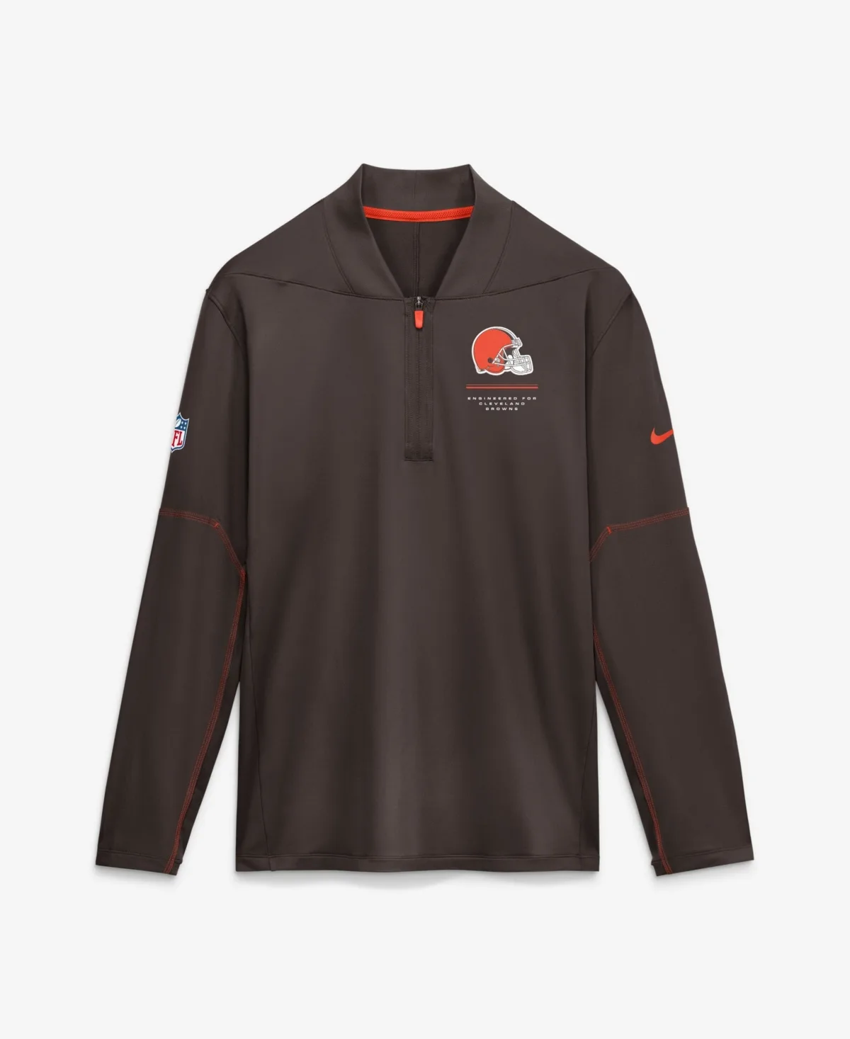 Cleveland Browns Sideline Midweight Half-Zip Pullover by Nike