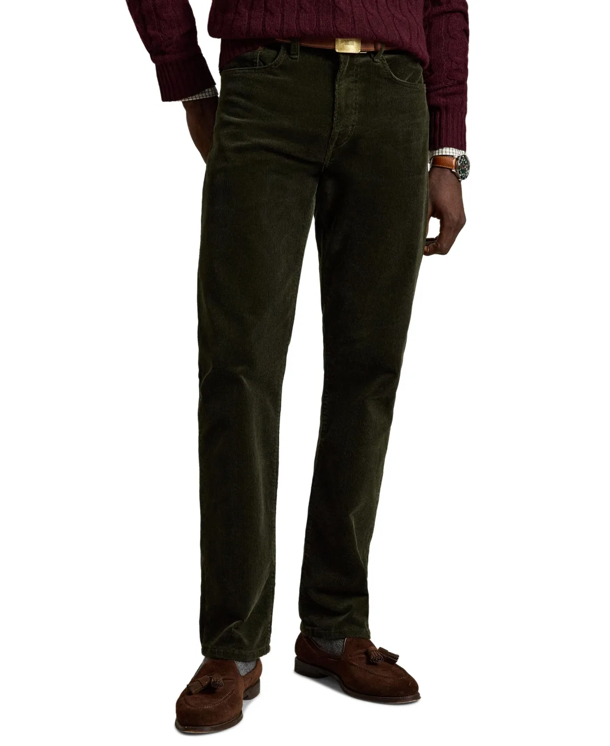 Hampton Stretch Straight-Leg Corduroy Pants