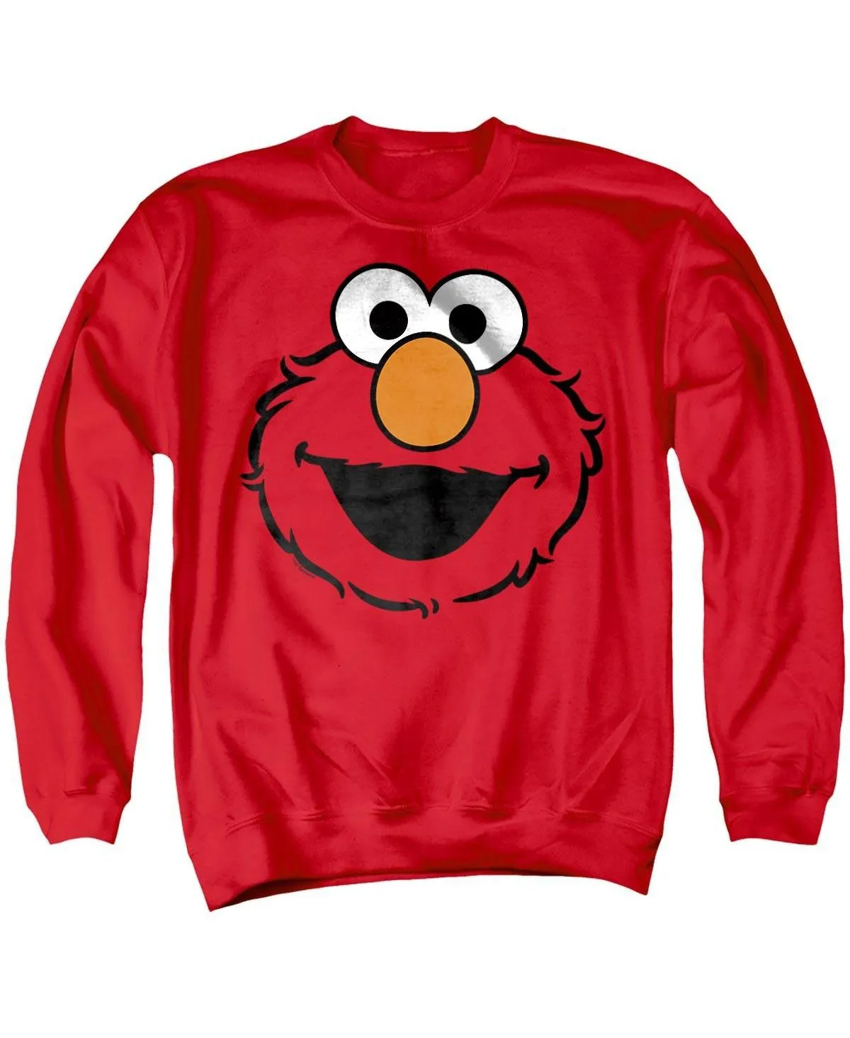 Elmo Full Face Graphic Crewneck Sweatshirt by Sesame Street