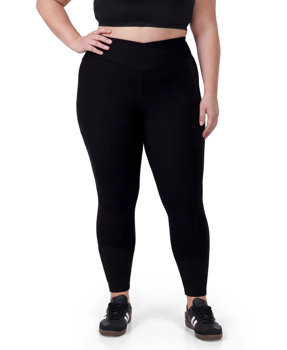 Tru Performance Rib V-Band High-Rise Ribbed Active Leggings by Torrid