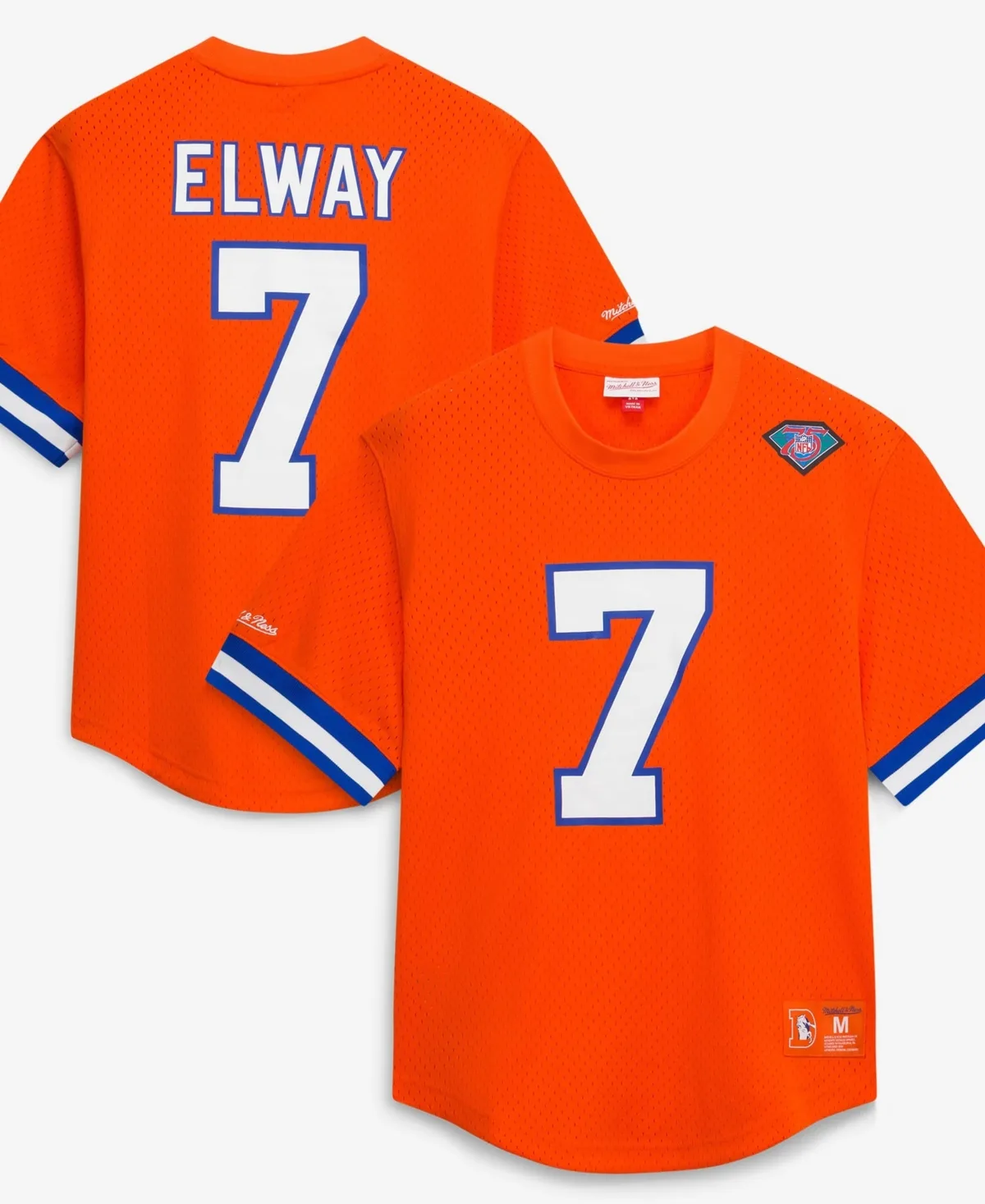 John Elway Denver Broncos Retired Player Name Number Mesh T-Shirts by Mitchell & Ness