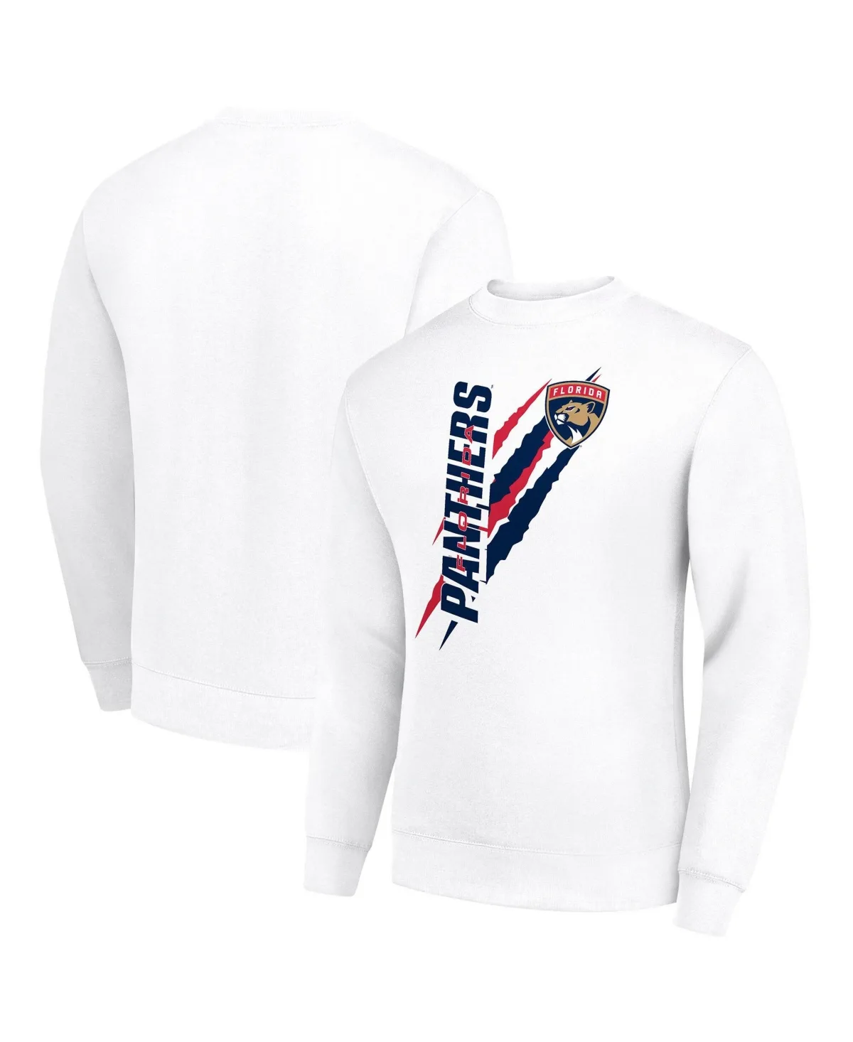 Florida Panthers Color Scratch Screen Print Graphics Fleece Lining Pullover Sweatshirt by Starter