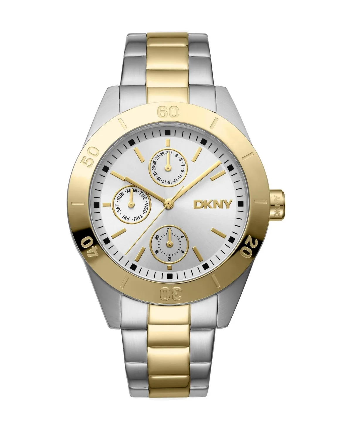 Active Quartz Two Tone Stainless Steel Bracelet Watch by DKNY