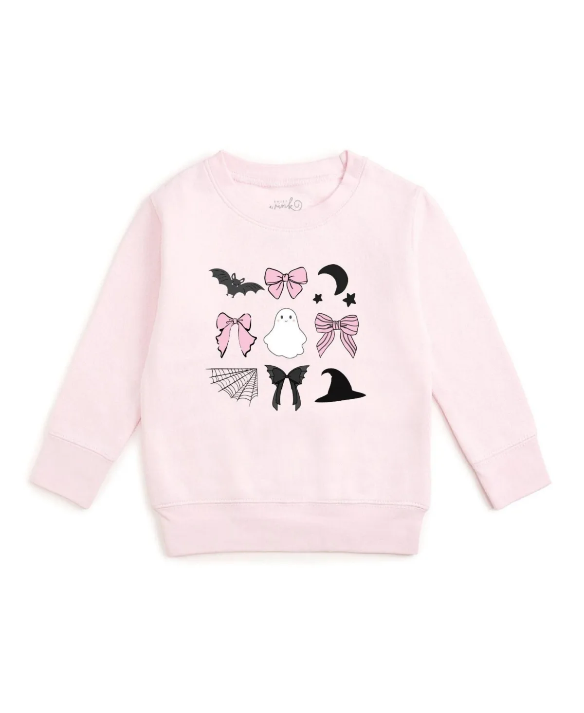 Spooky Coquette Halloween Crewneck Long-Sleeve Cotton-Blend Sweatshirt by Sweet Wink