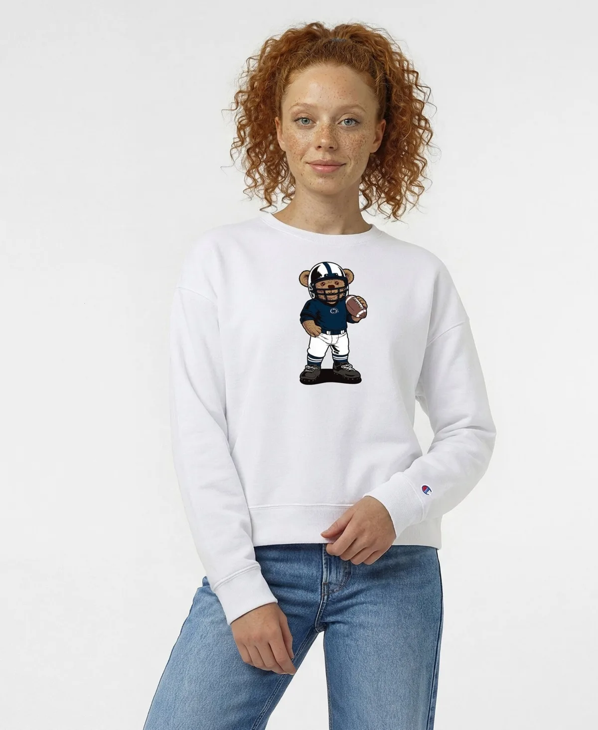 Penn State Nittany Lions Teddy Bear Dropped-Shoulder Sweatshirt by Champion
