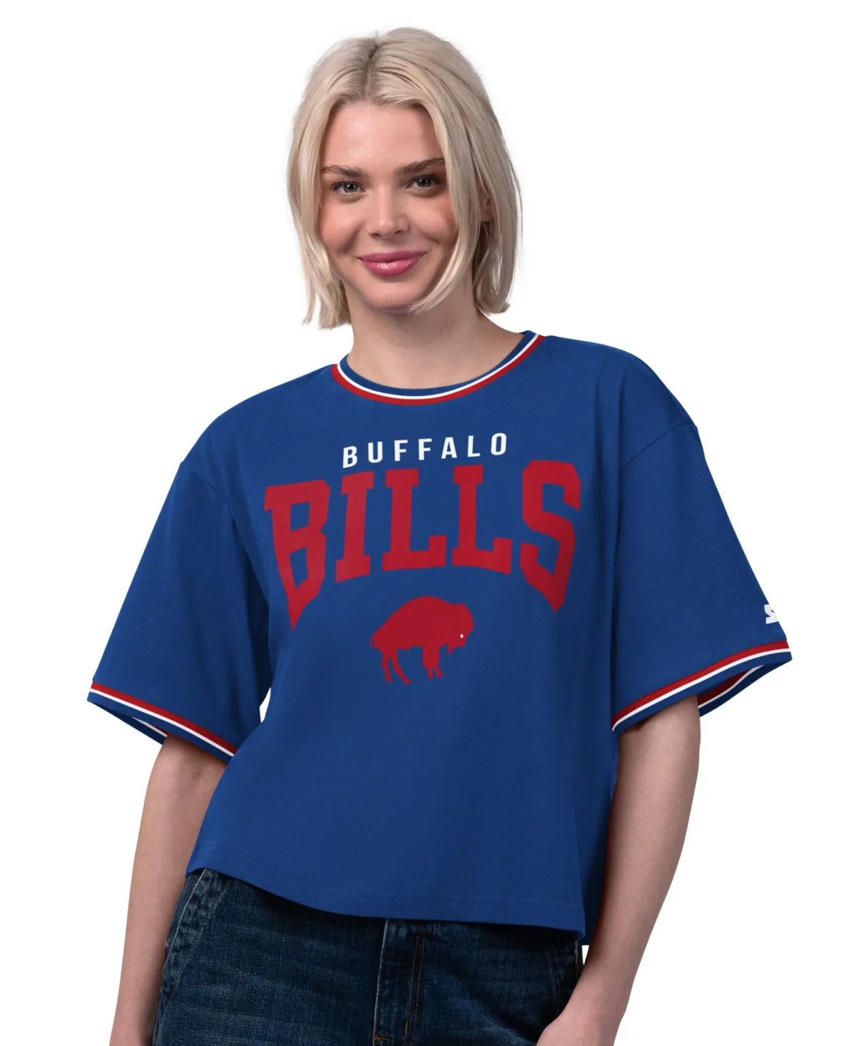 Buffalo Bills Vintage Ace Oversized Cropped T-Shirt by Starter