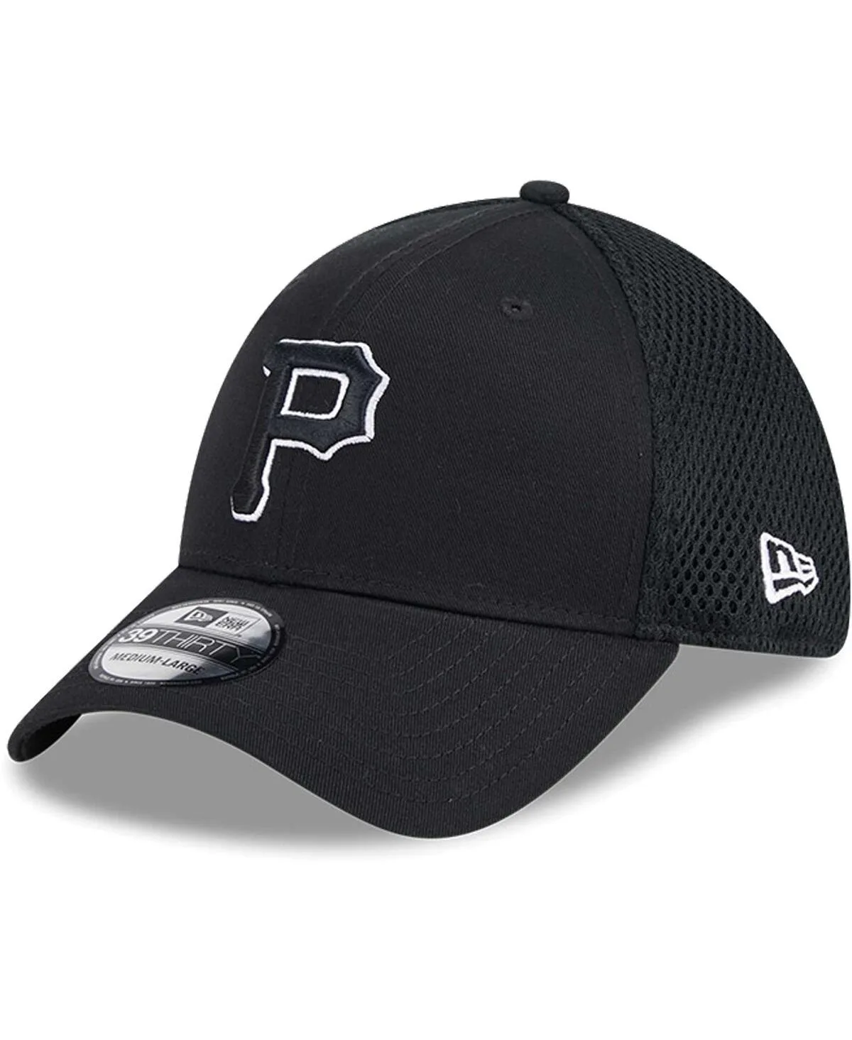 Pittsburgh Pirates Evergreen Black White Neo 39Thirty Flex Hat by New Era