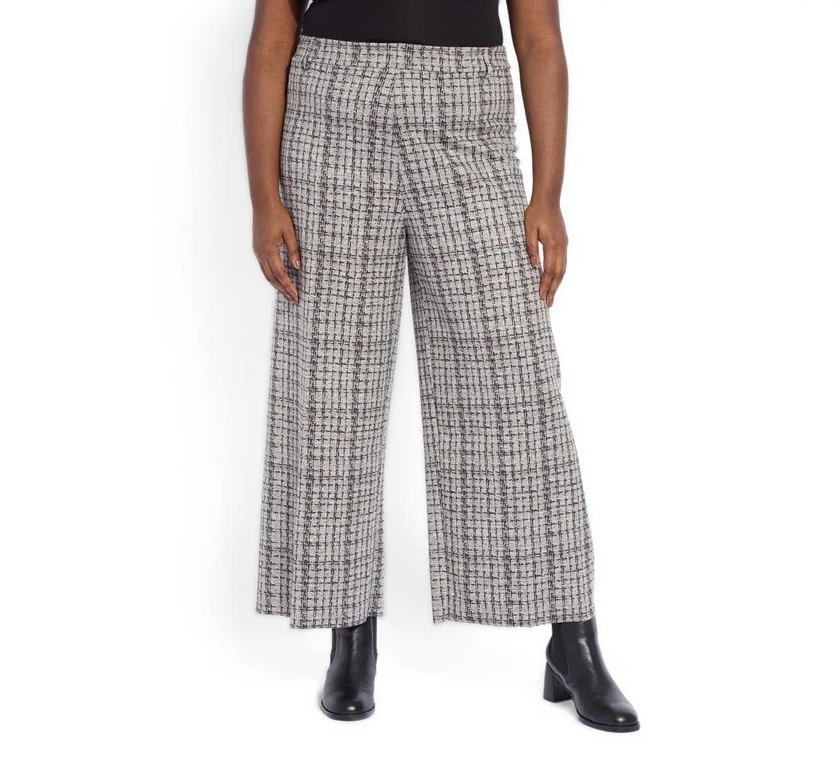 Erin High-Waist Wide-Leg Cropped Pants