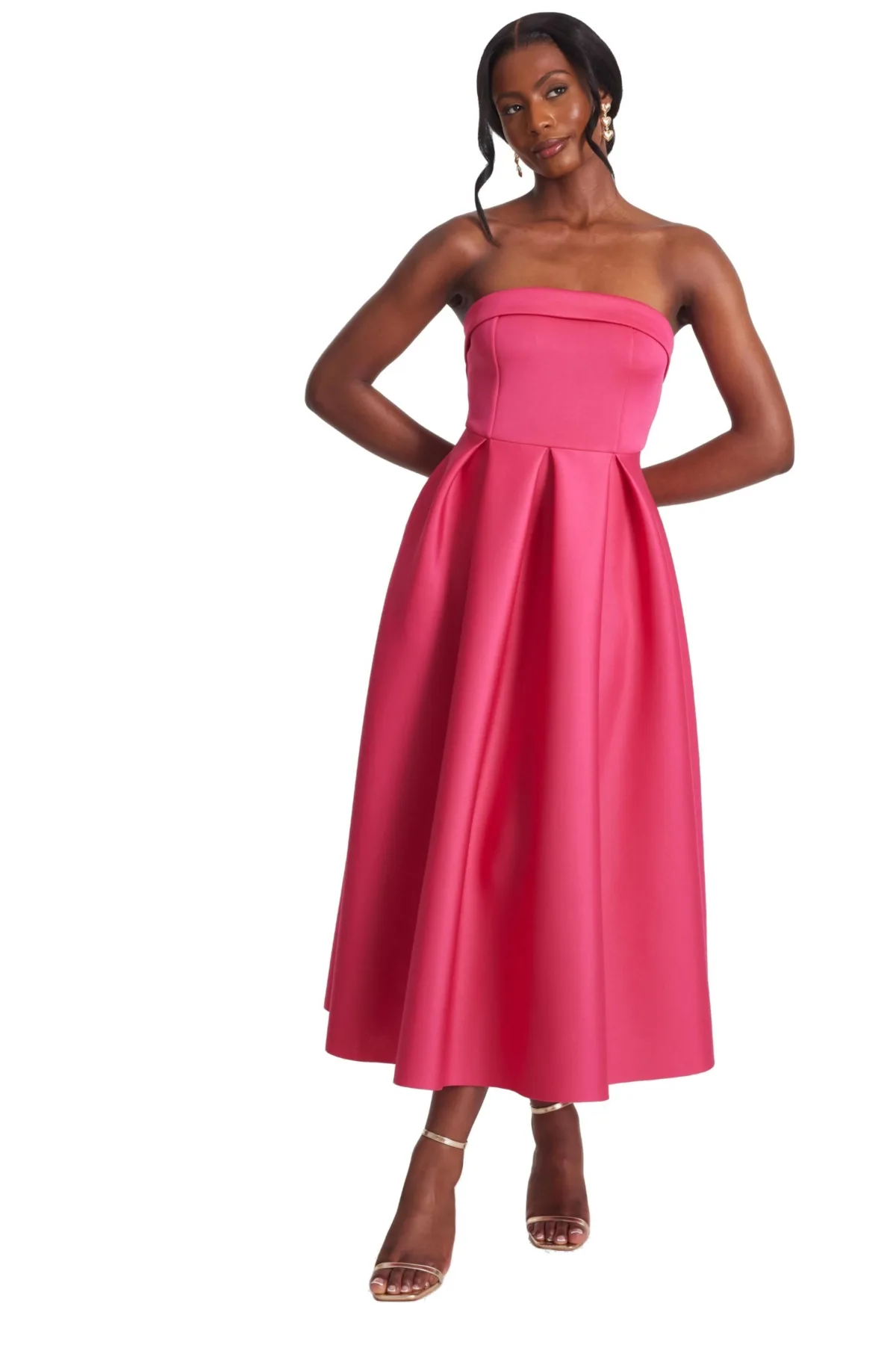 Scuba Foam Bandeau Skater Dress