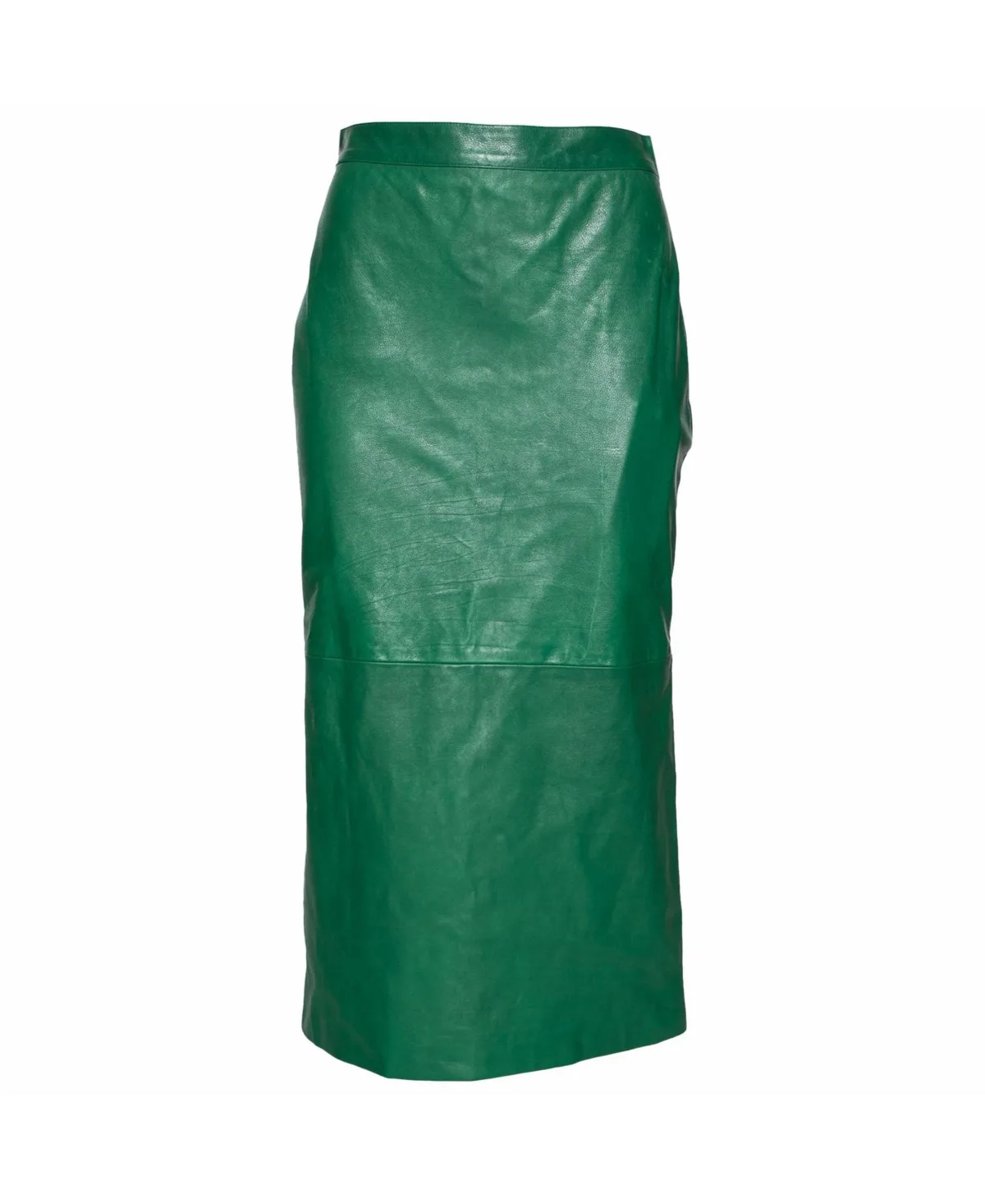 Pre-Owned Leather Pencil Midi Skirt by Gucci