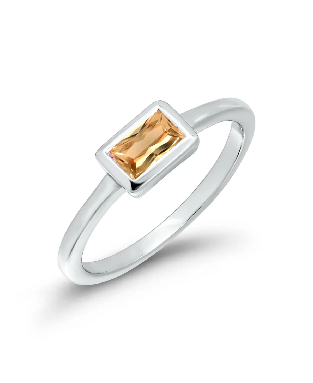 Cubic Zirconia Champagne Baguette Ring by Macy's