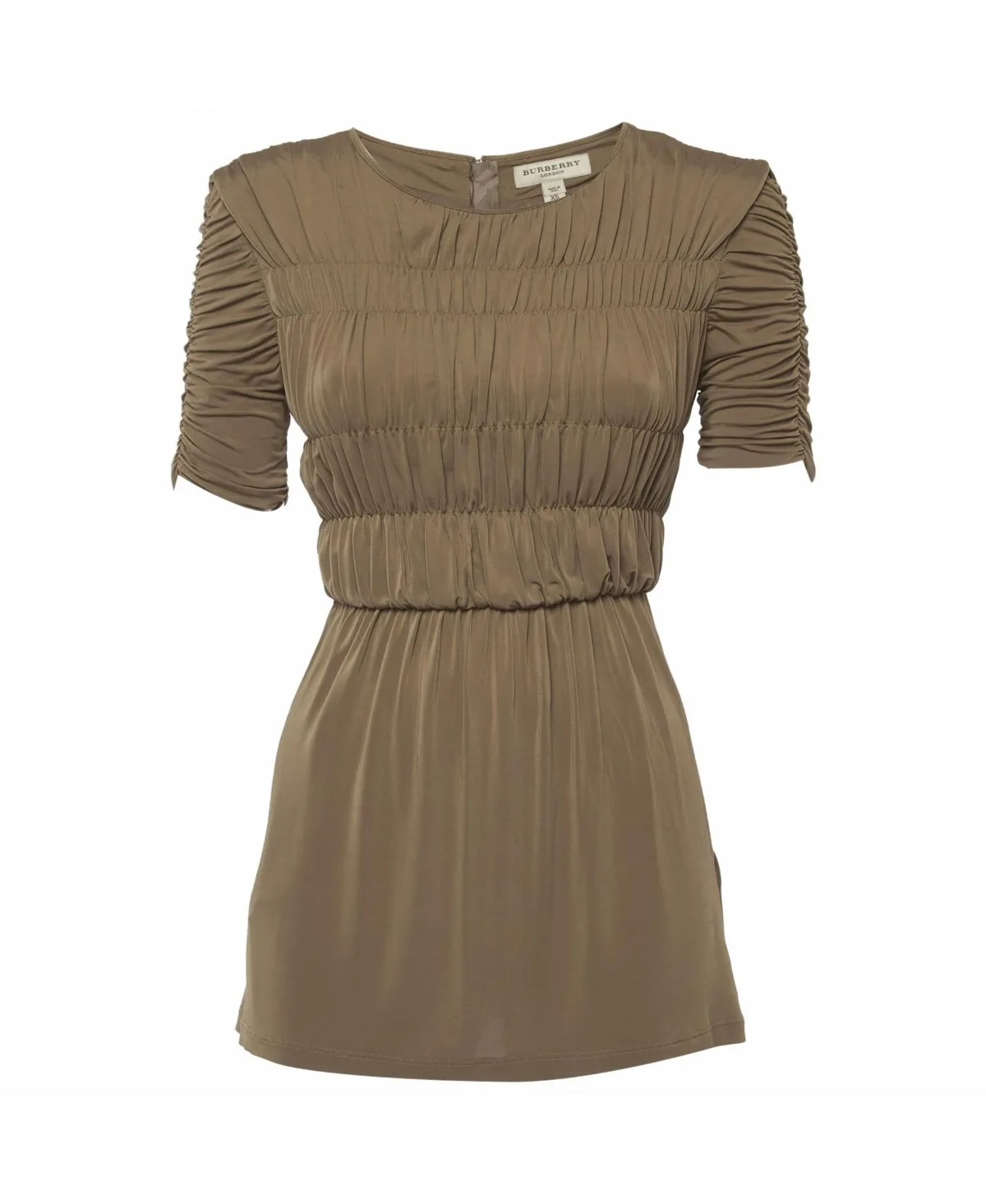 Pre-Owned Ruched Jersey Smocked Top by Burberry