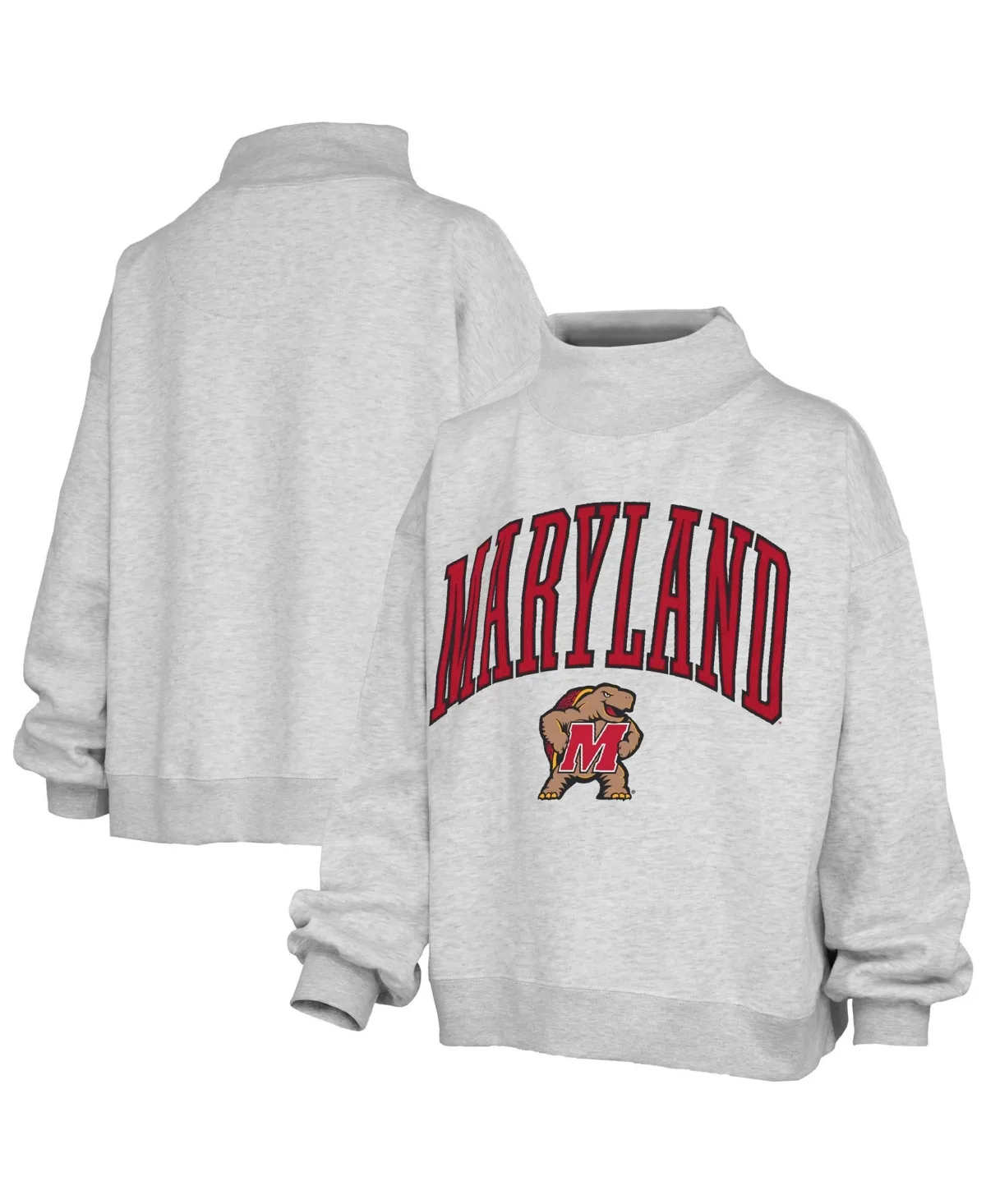 Maryland Terrapins Nelson Texture Lingo Mock Neck Fleece Sweatshirt by Pressbox
