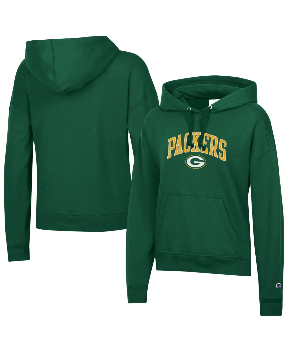 Bay Packers Fleece Relaxed-Fit Pullover Hoodie by Champion