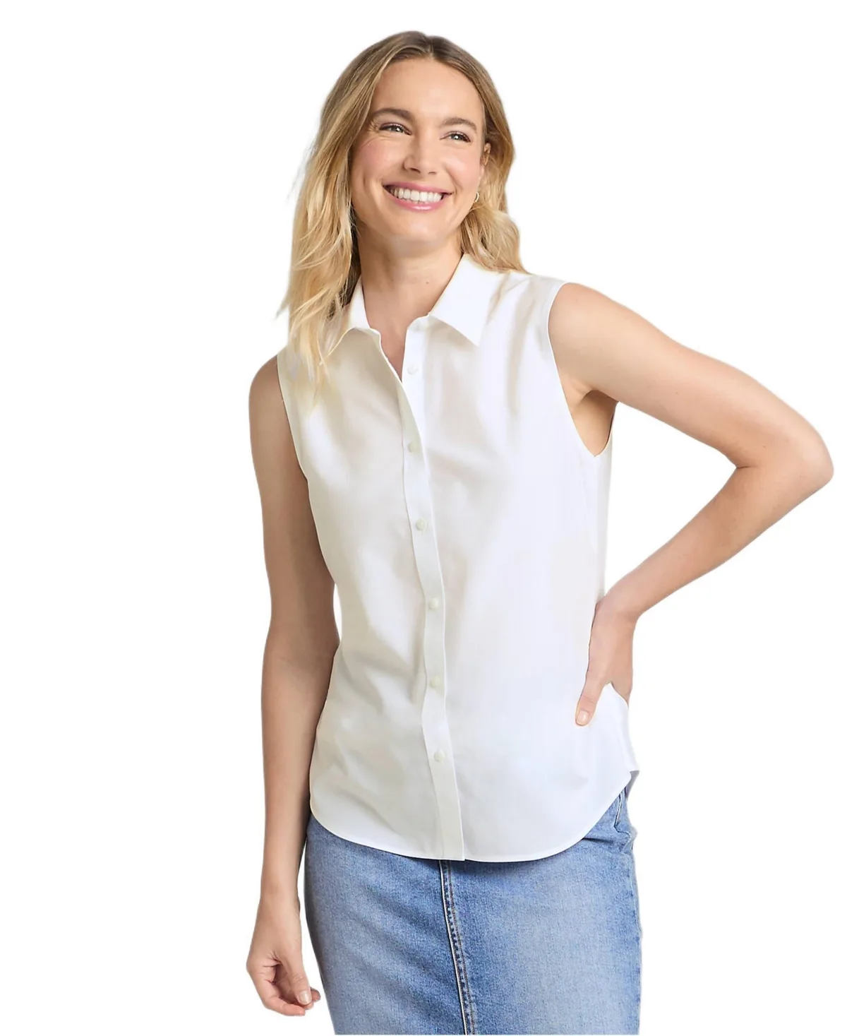 No Iron Sleeveless Shirt by Lands' End