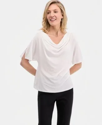 Cowlneck Dolman Sleeve Top by JM Collection