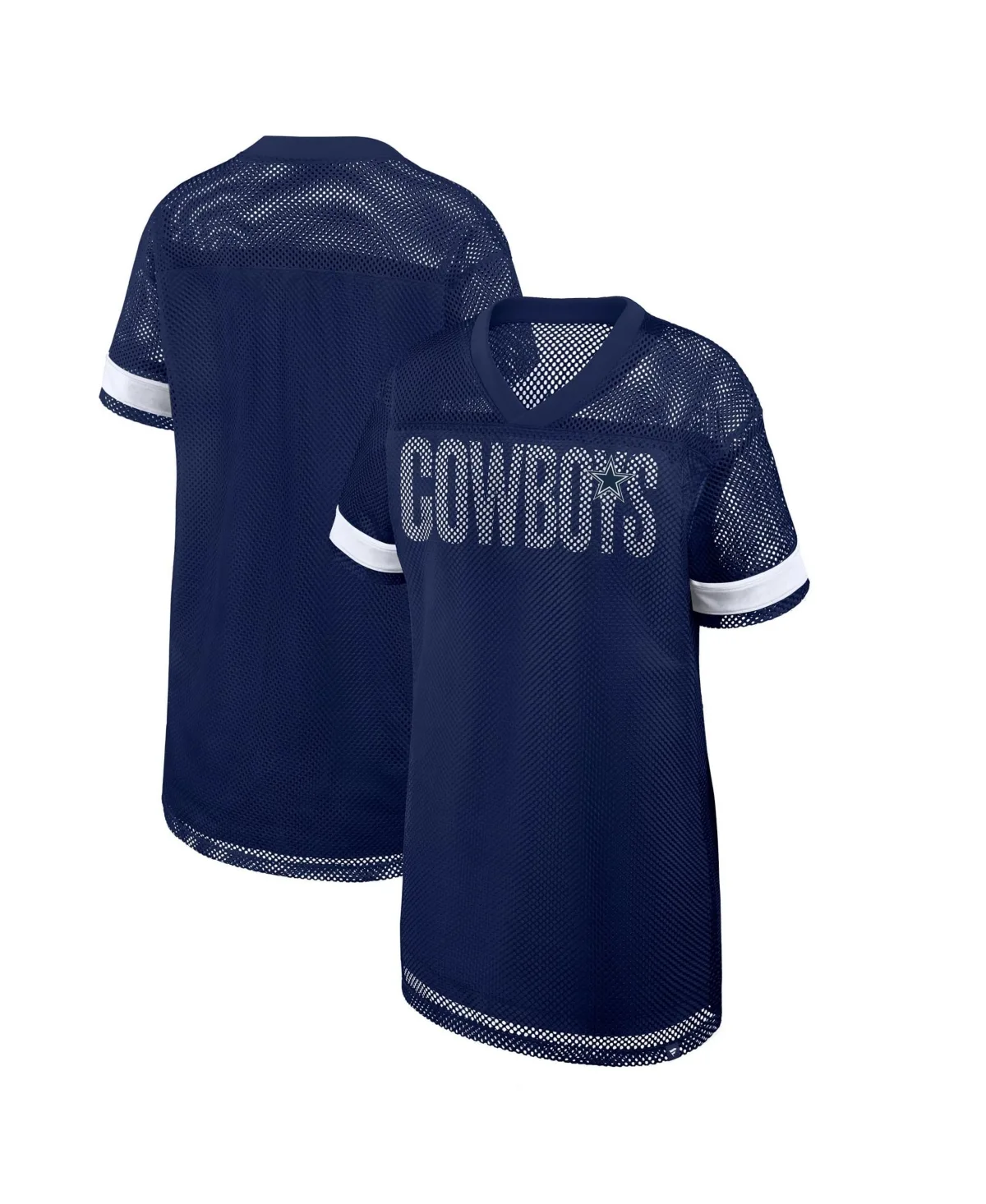 Dallas Cowboys Deep Route Oversized V-Neck T-Shirt Dress by Fanatics