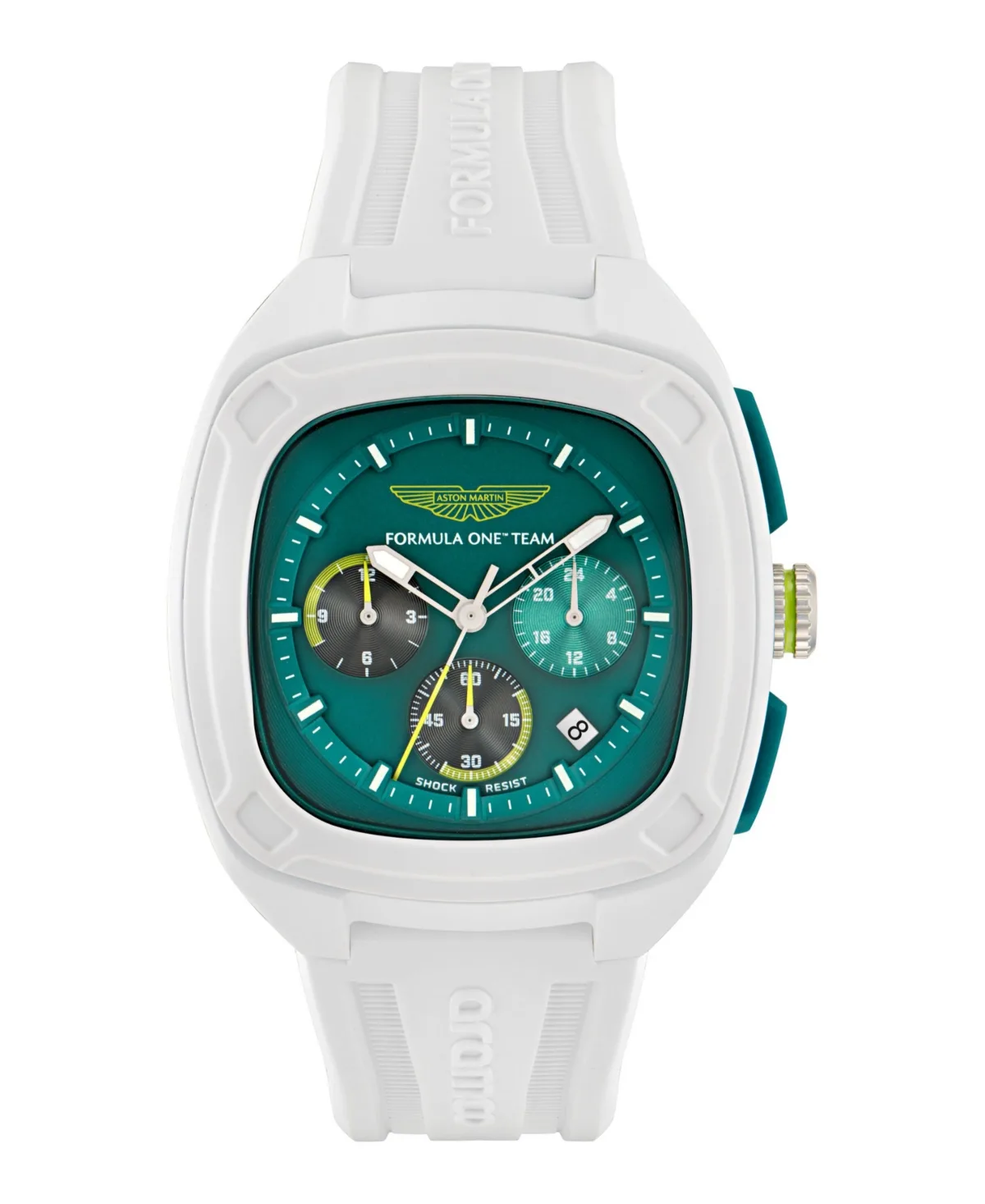 Aston Martin F1 Ovr Chronograph Date Quartz Silicone Watch 44mm